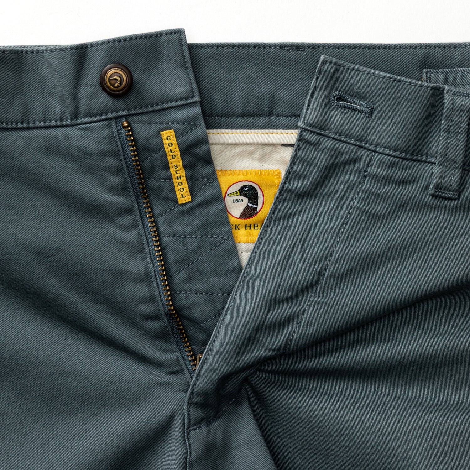 5" Gold School Chino Short - Stormy Blue - Image 4