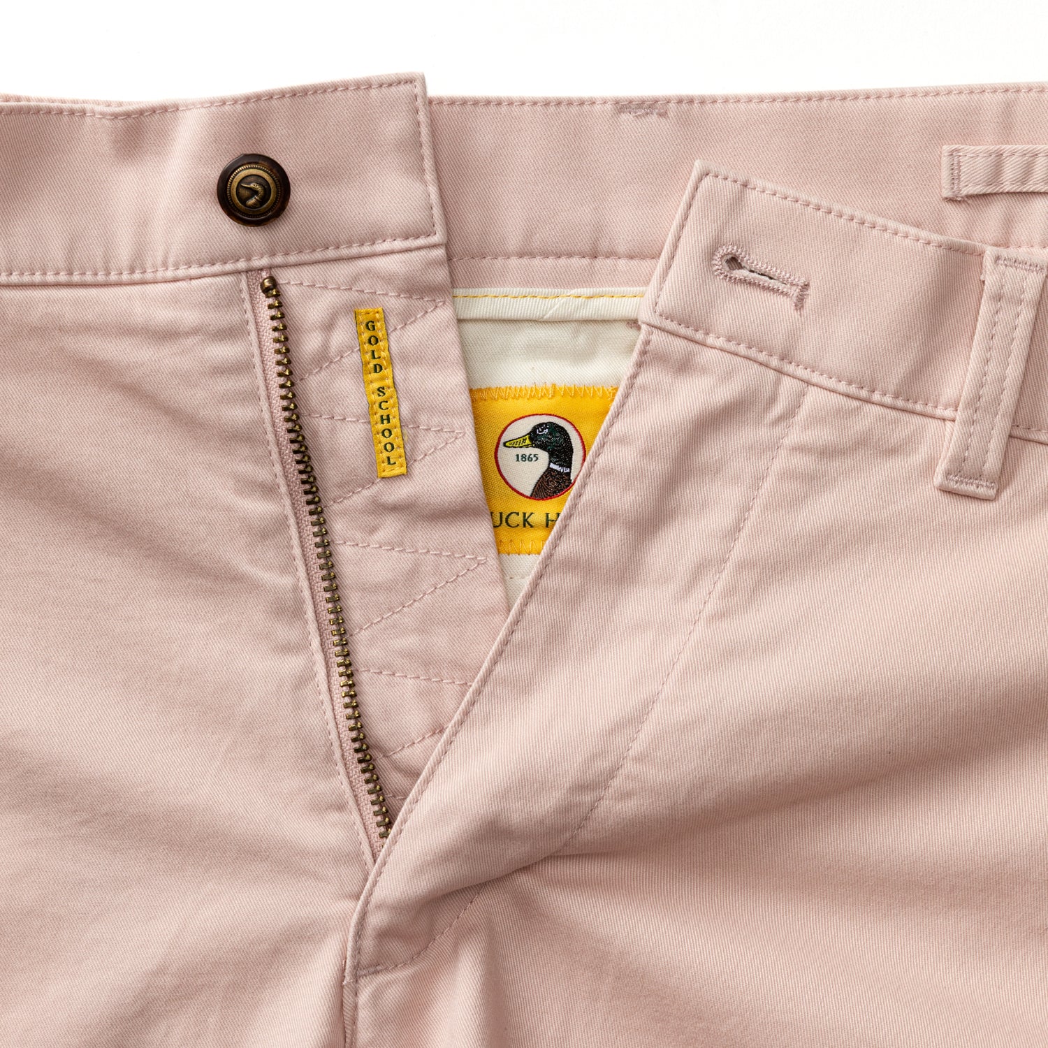 5" Gold School Chino Short - Washed Pink - Image 4