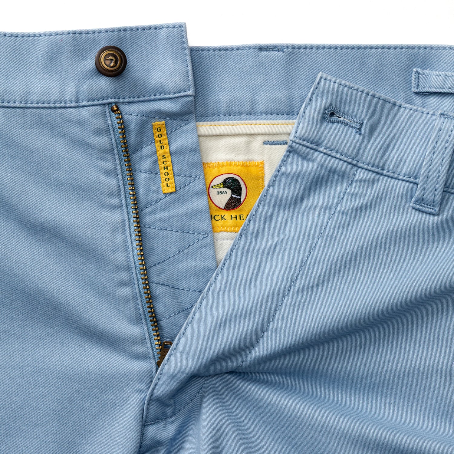 7" Gold School Chino Short - Chambray Blue - Image 4