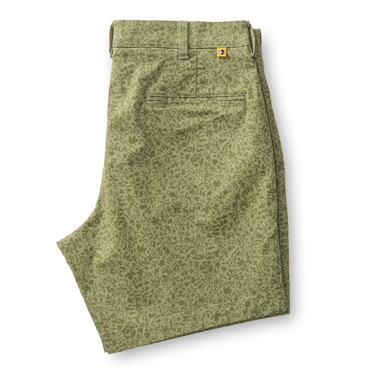 7" Gold School Chino Short - Tea Leaf Print - Image 3