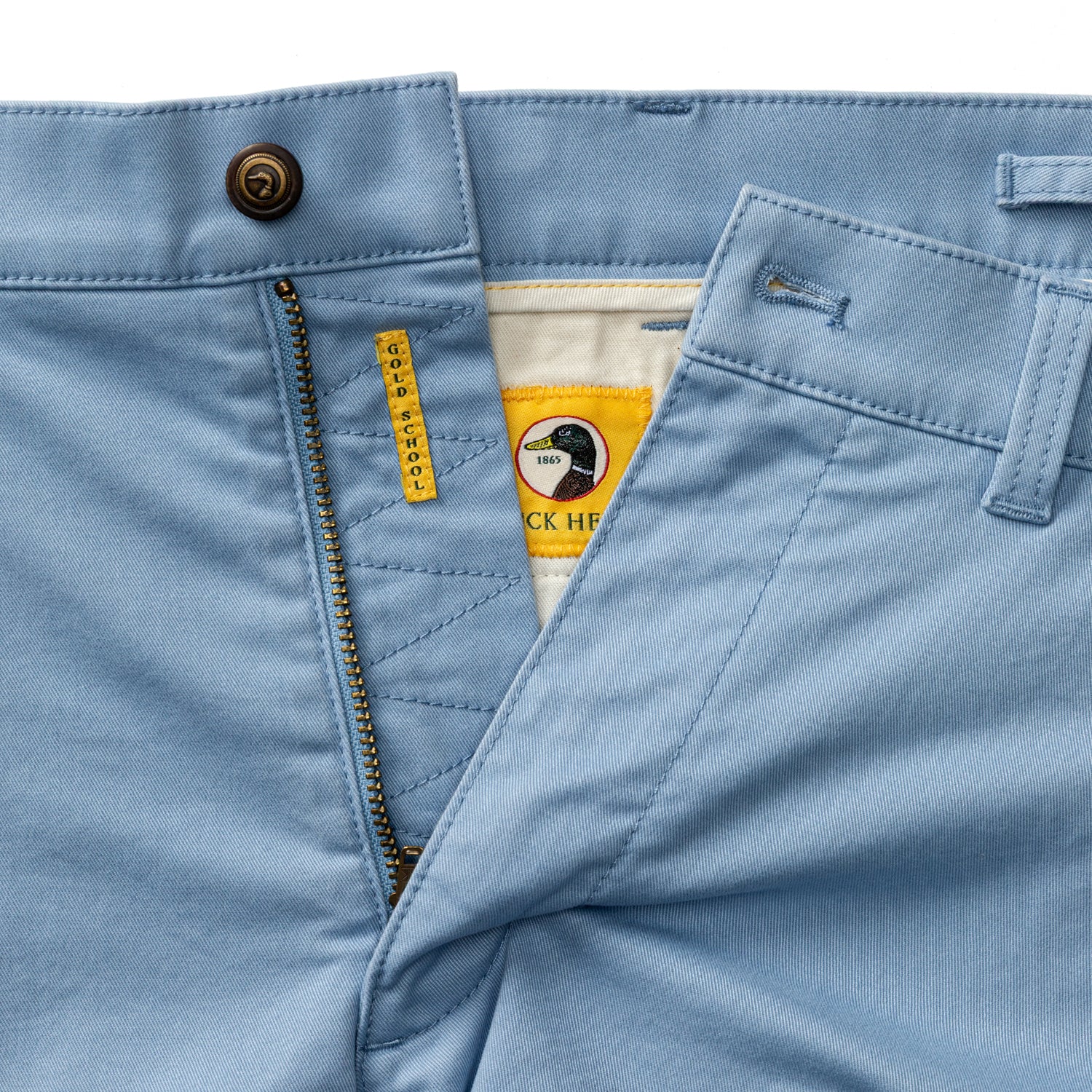 9" Gold School Chino Short - Chambray Blue - Image 4