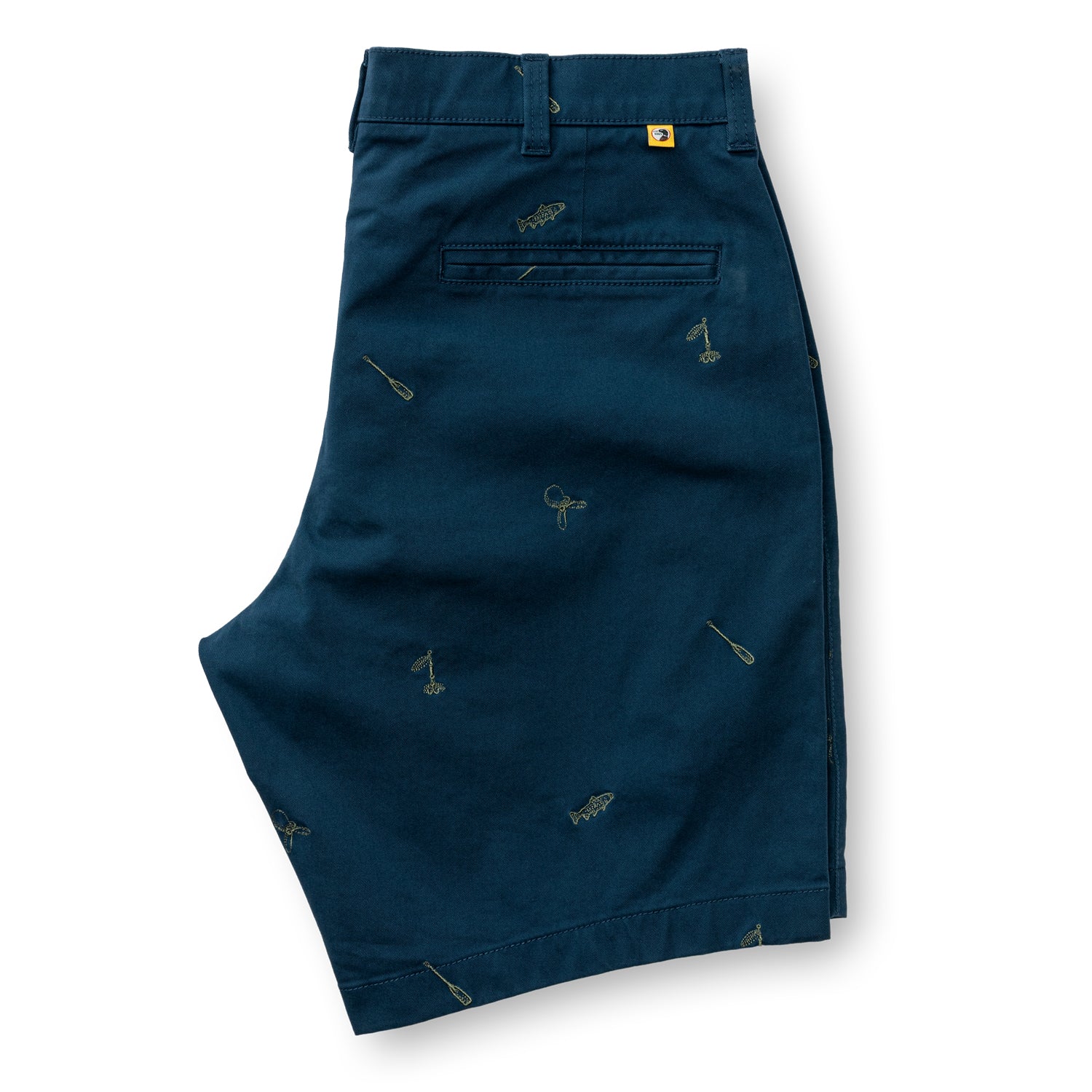 9" Gold School Chino Short - Emb Mallard Blue - Image 4