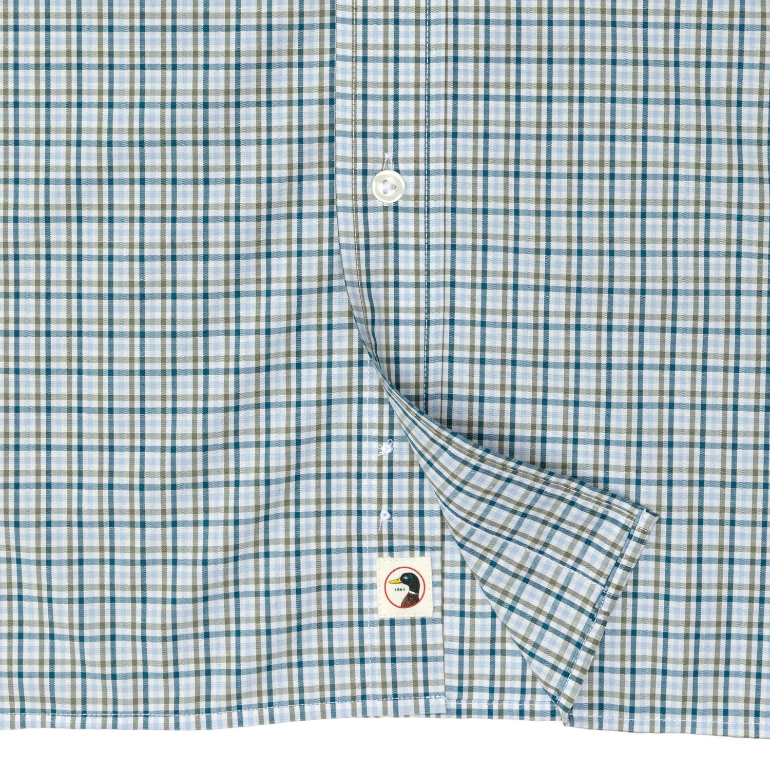 Performance Poplin Sport Shirt - Benton Plaid - Legion Blue - Image 3