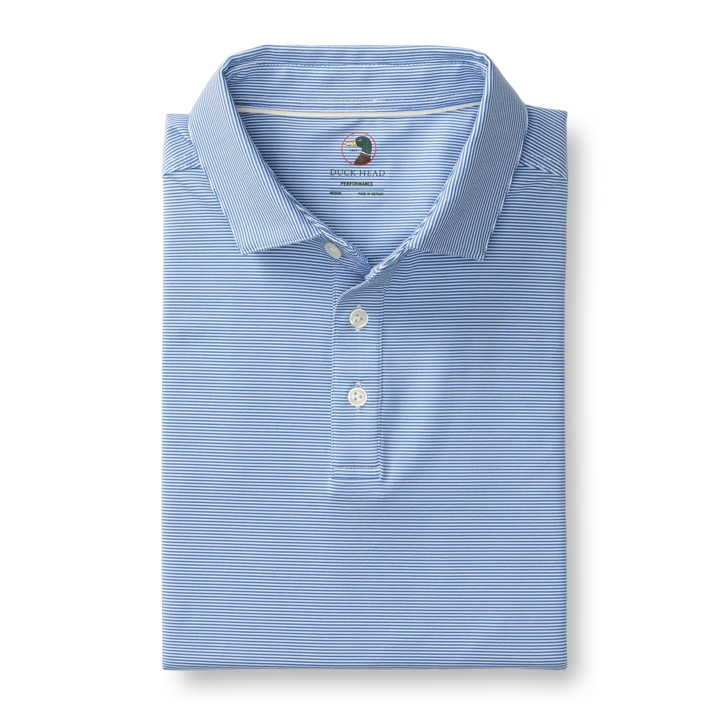 Long Drive Performance Polo - Blane Stripe - Lake Blue - Image 4