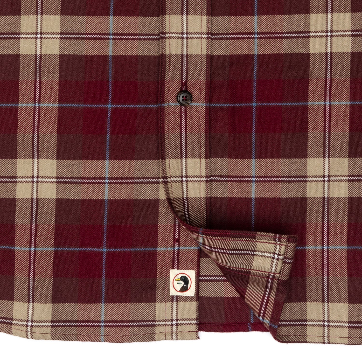 Cotton Flannel Sport Shirt - Buckner Plaid - Tawny Port - Image 3