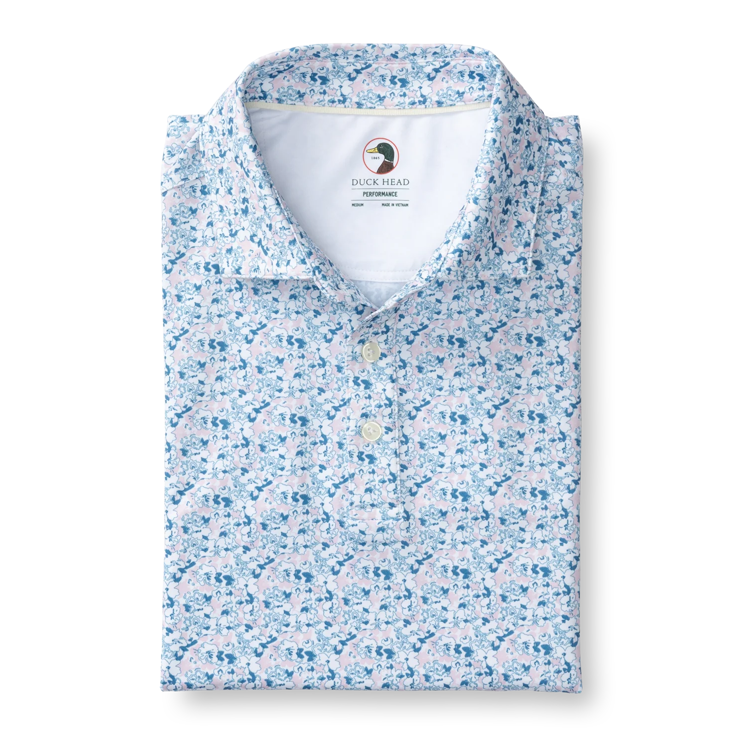 Long Drive Performance Polo - Canopy Floral - Pastel Pink - Image 4