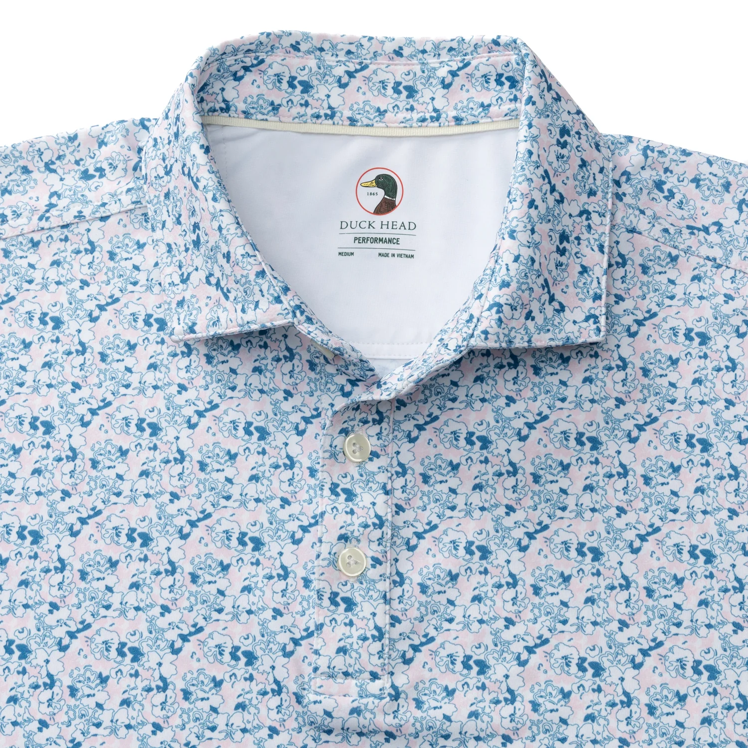 Long Drive Performance Polo - Canopy Floral - Pastel Pink - Image 5