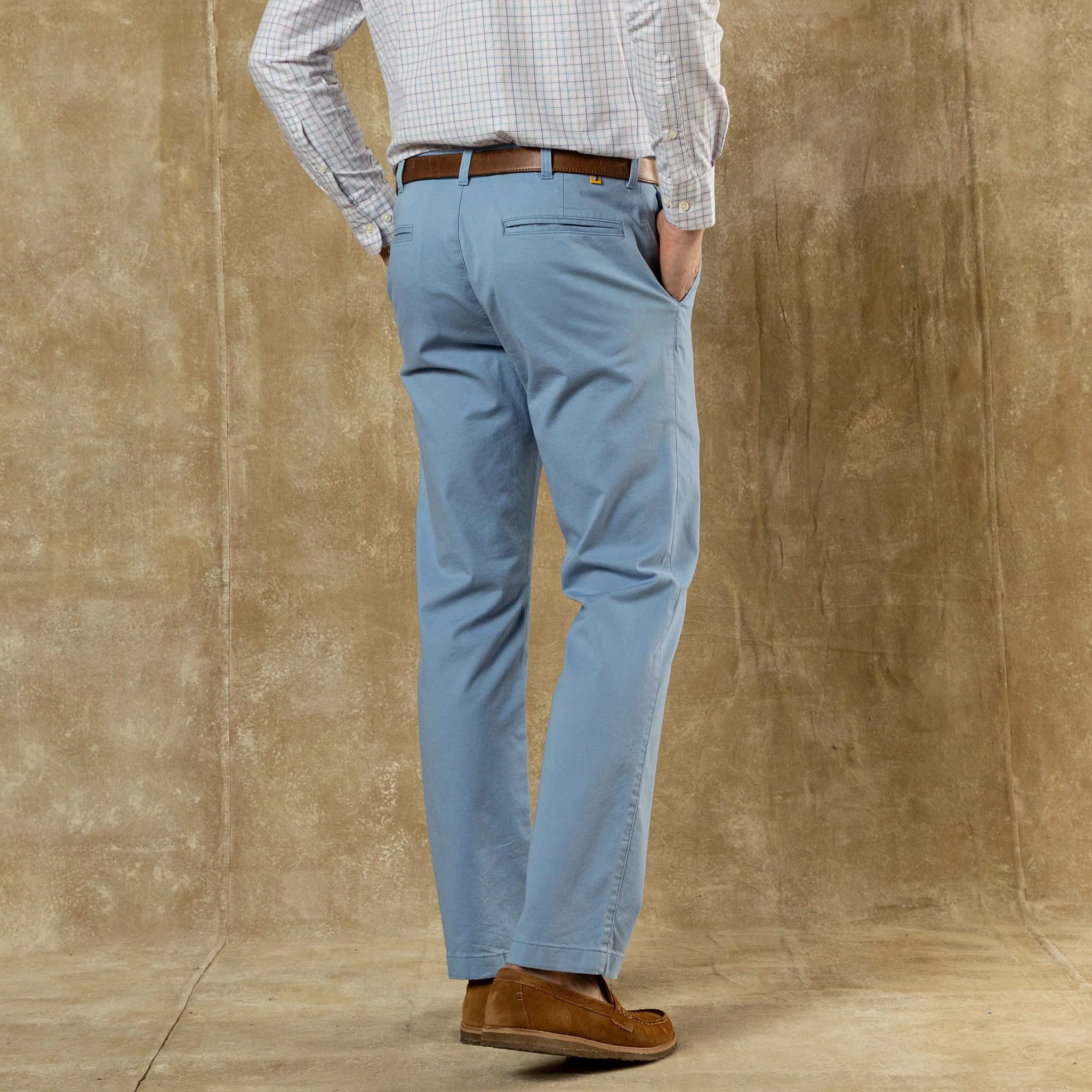 Classic Fit Gold School Chino - Chambray Blue - Image 2