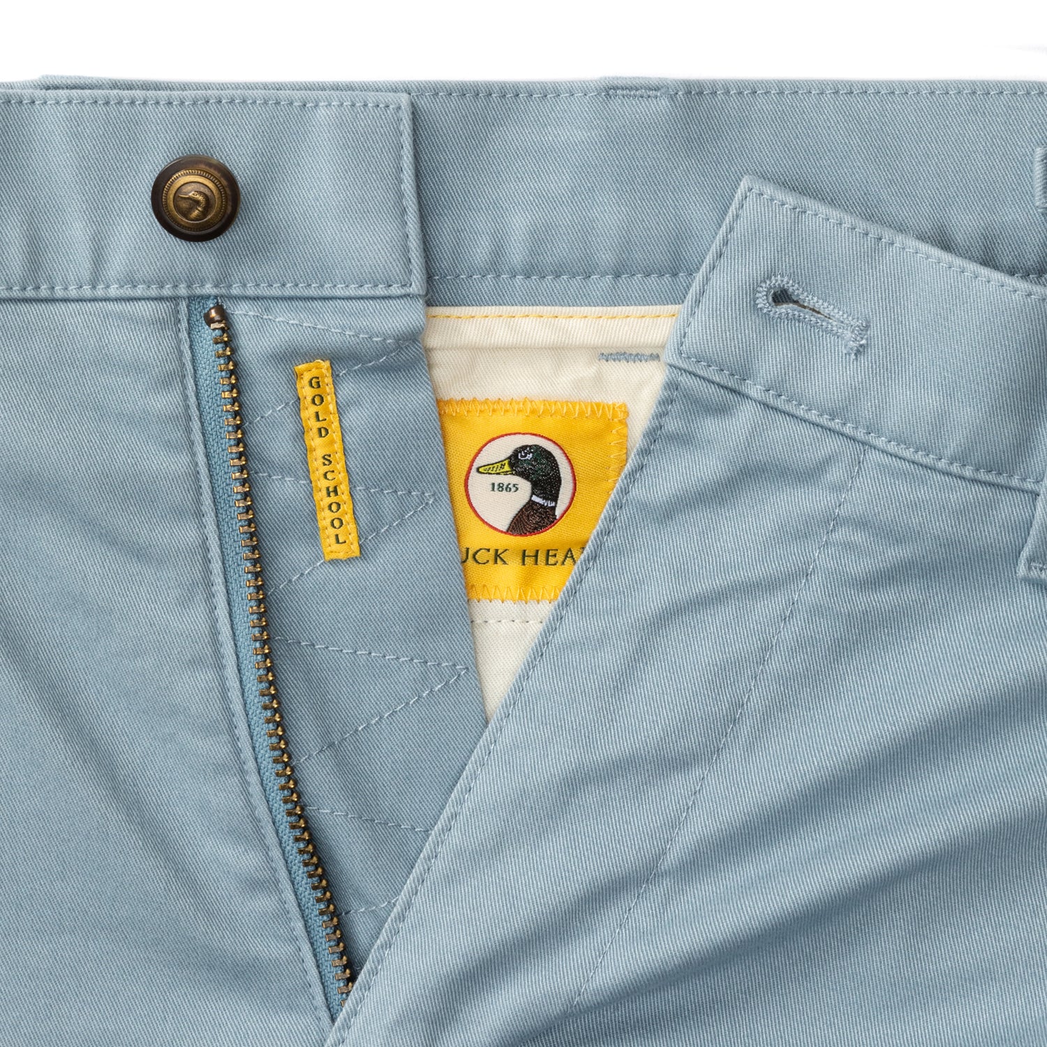 Classic Fit Gold School Chino - River Blue - Image 4