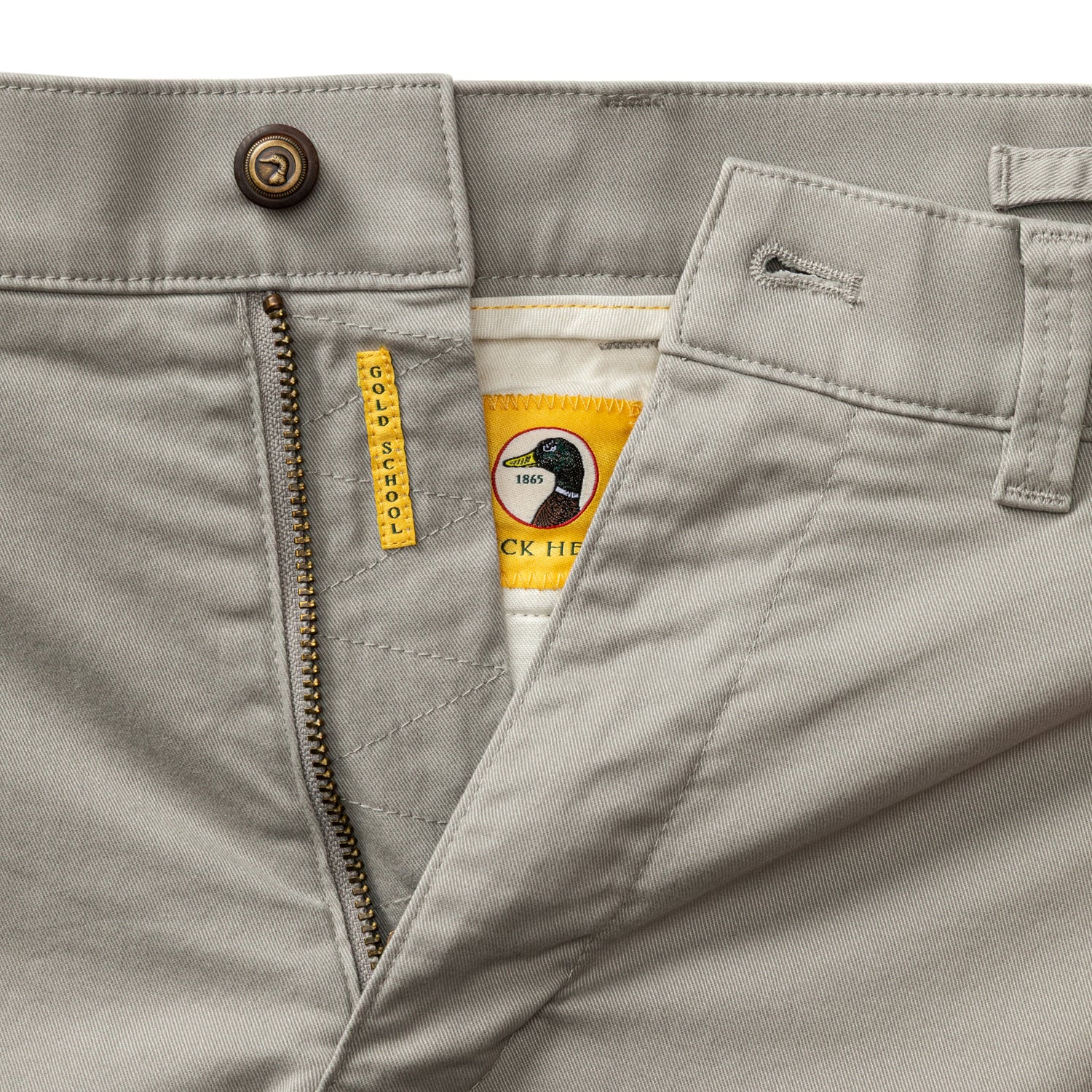 Classic Fit Gold School Chino - Dove Grey - Image 4