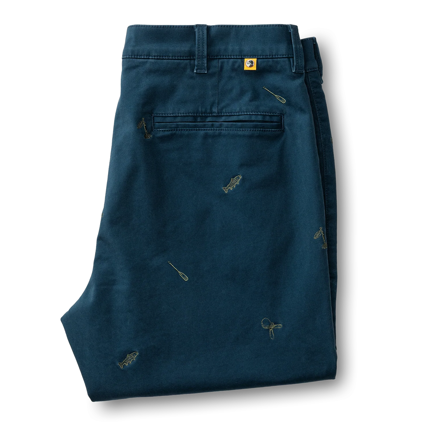 Classic Fit Gold School Chino - Emb Mallard Blue - Image 3