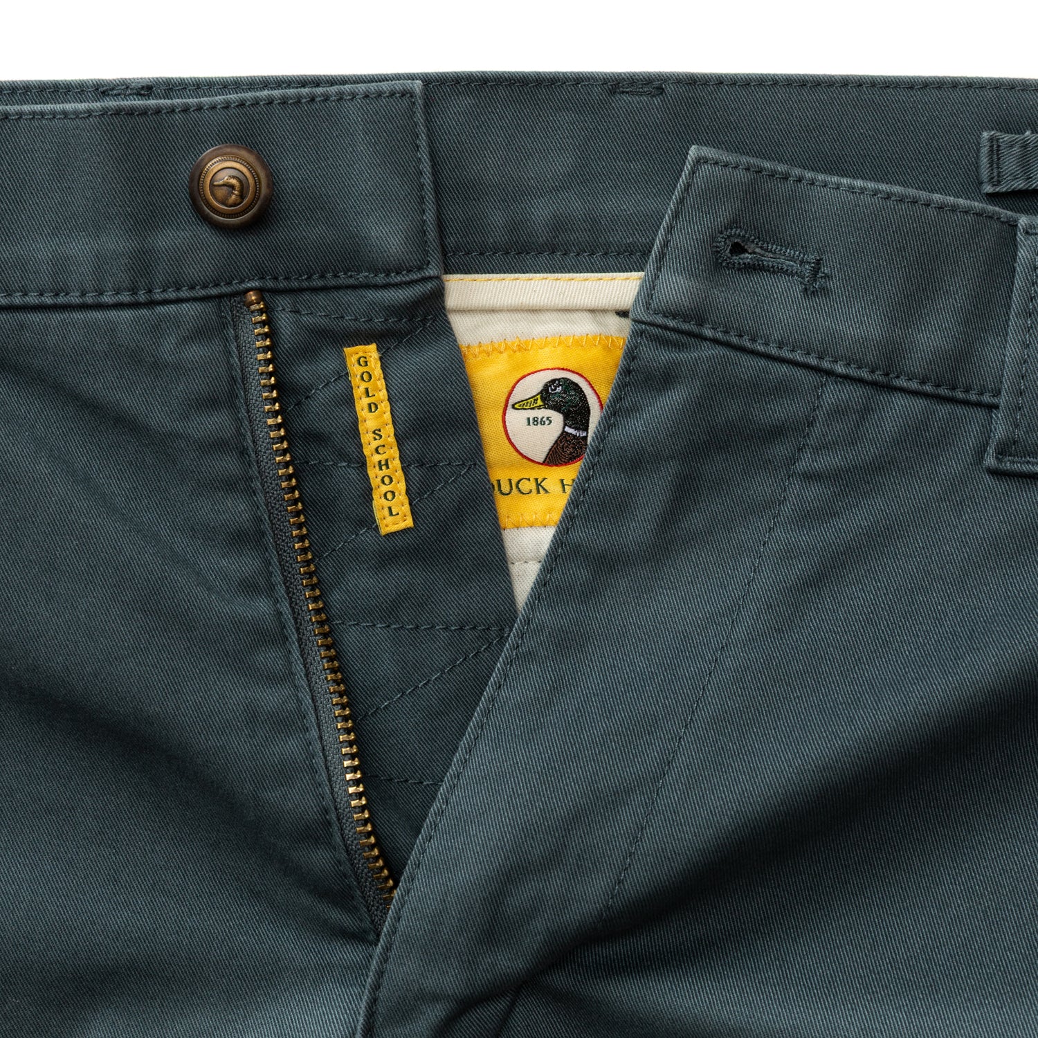 Classic Fit Gold School Chino - Graphite Blue - Image 4