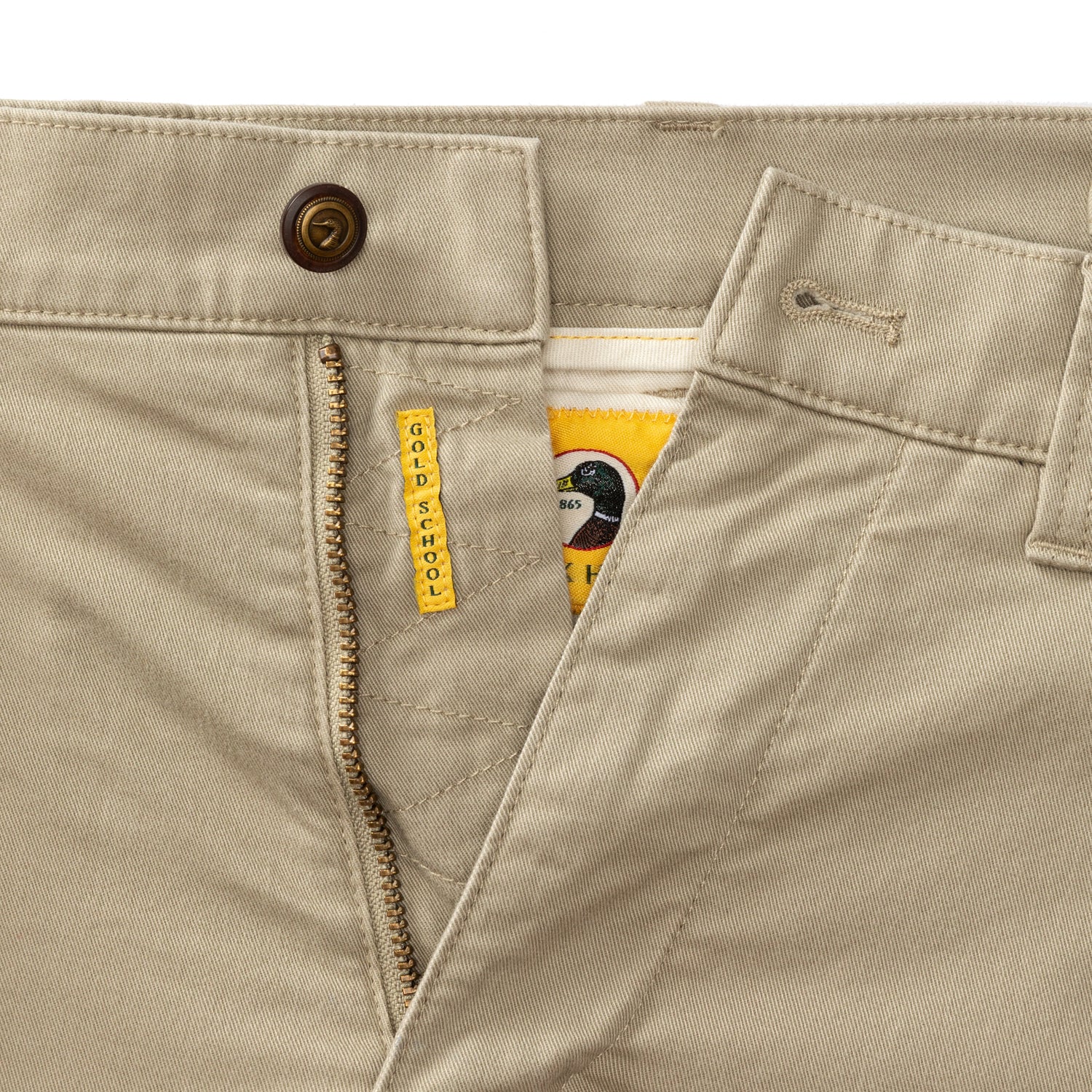 Classic Fit Gold School Chino - Khaki Gold Patch - Image 4