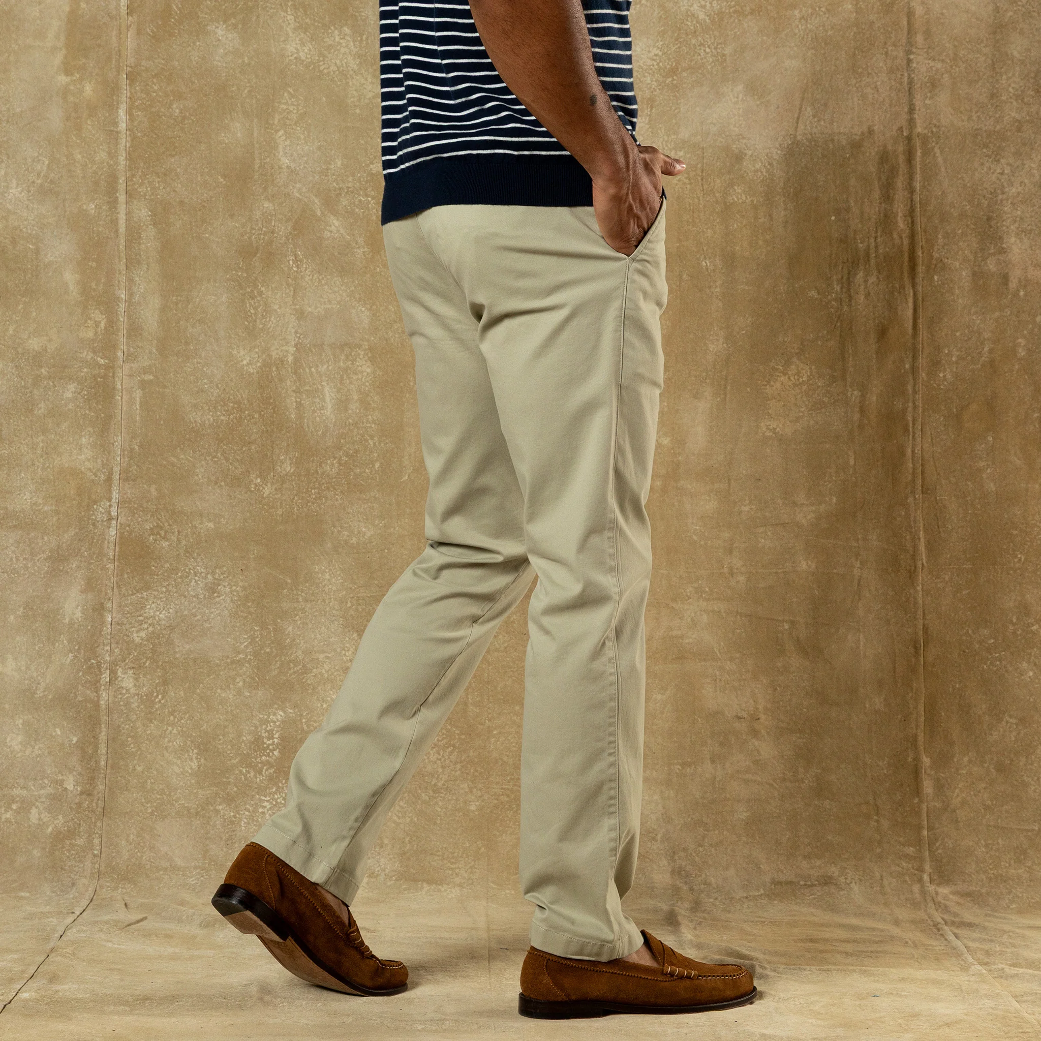 Classic Fit Gold School Chino - Sandstone - Image 2