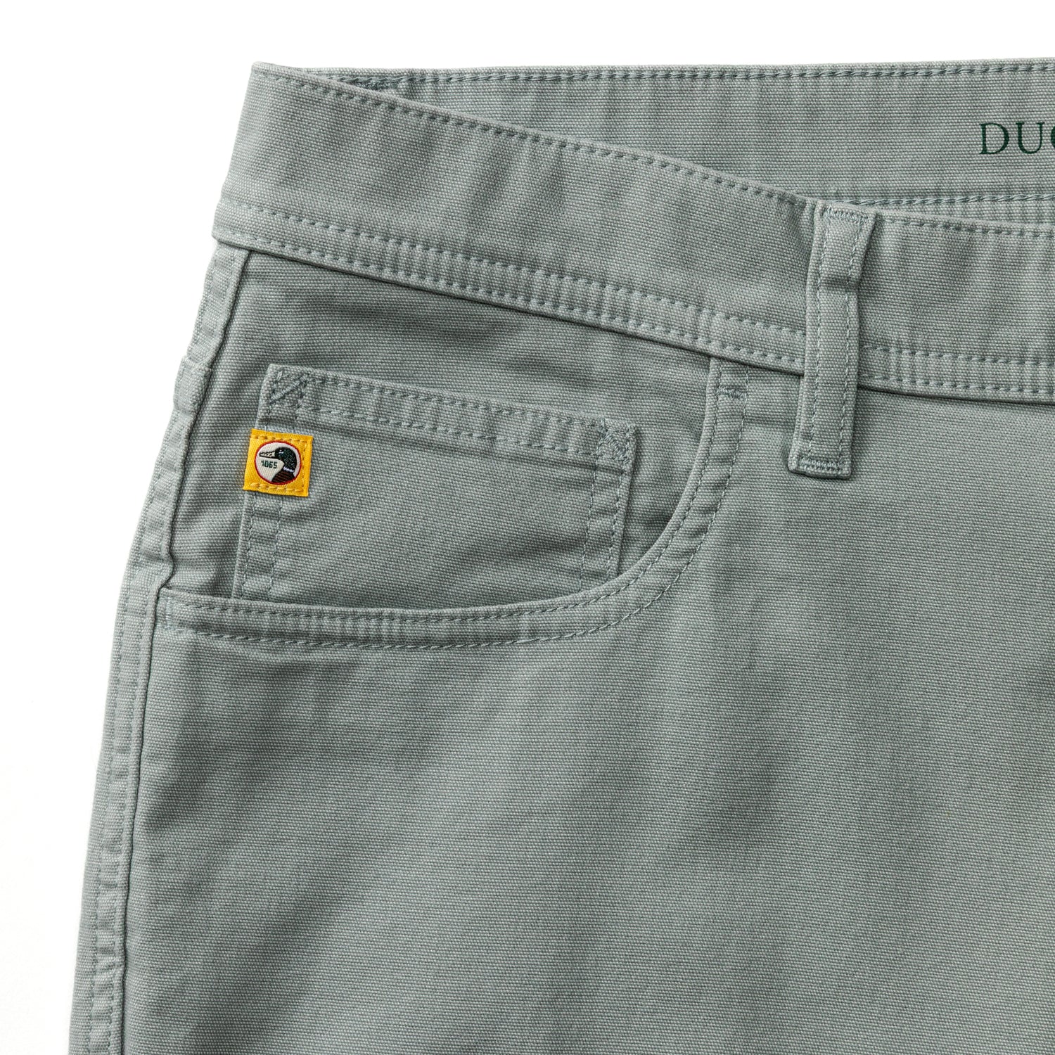 Classic Fit Pinpoint Canvas Five-Pocket - Pewter Grey - Image 5