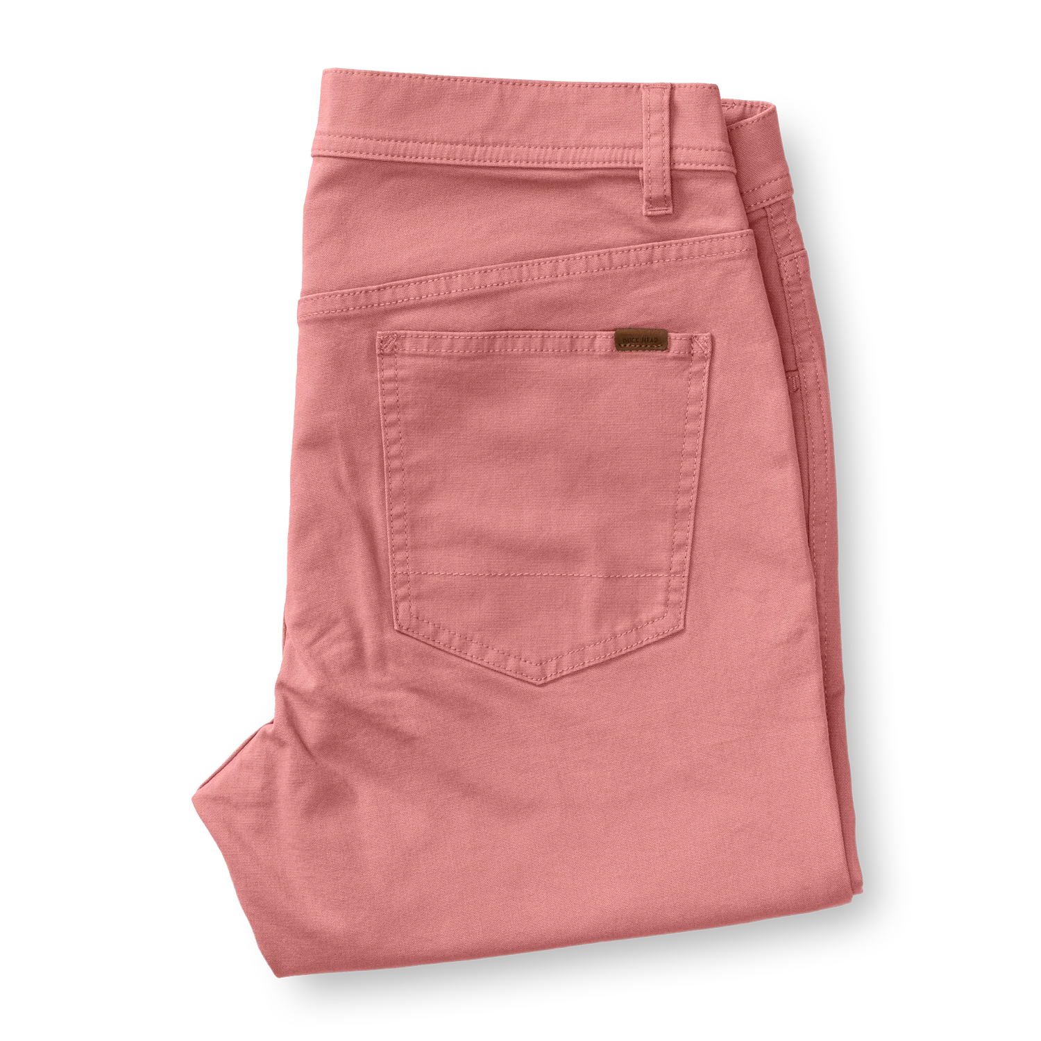 Classic Fit Pinpoint Canvas Five-Pocket - Washed Coral - Image 3