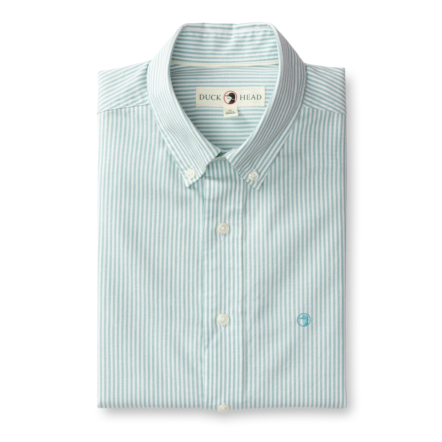 Cotton Oxford Sport Shirt - Collins Stripe - Marine Blue - Image 3