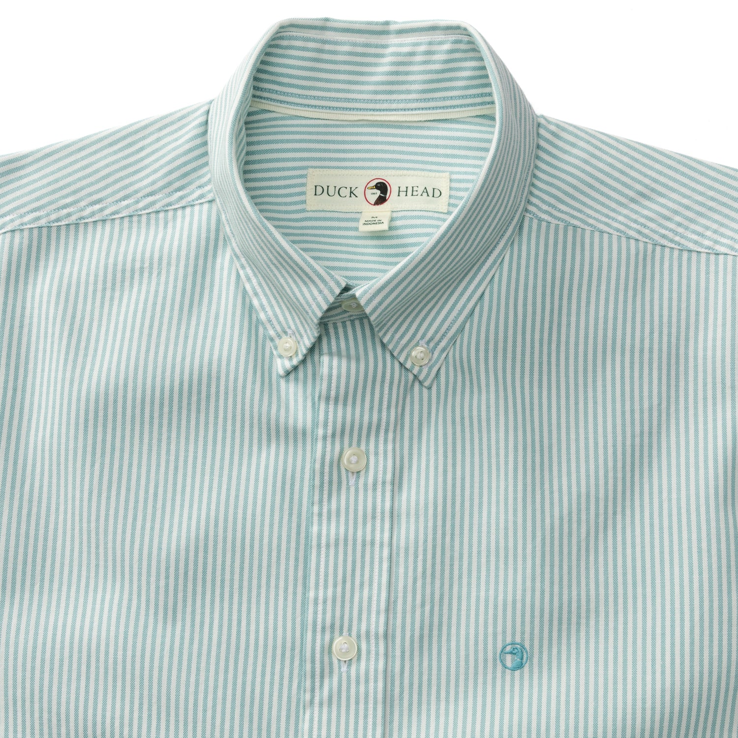 Cotton Oxford Sport Shirt - Collins Stripe - Marine Blue - Image 4