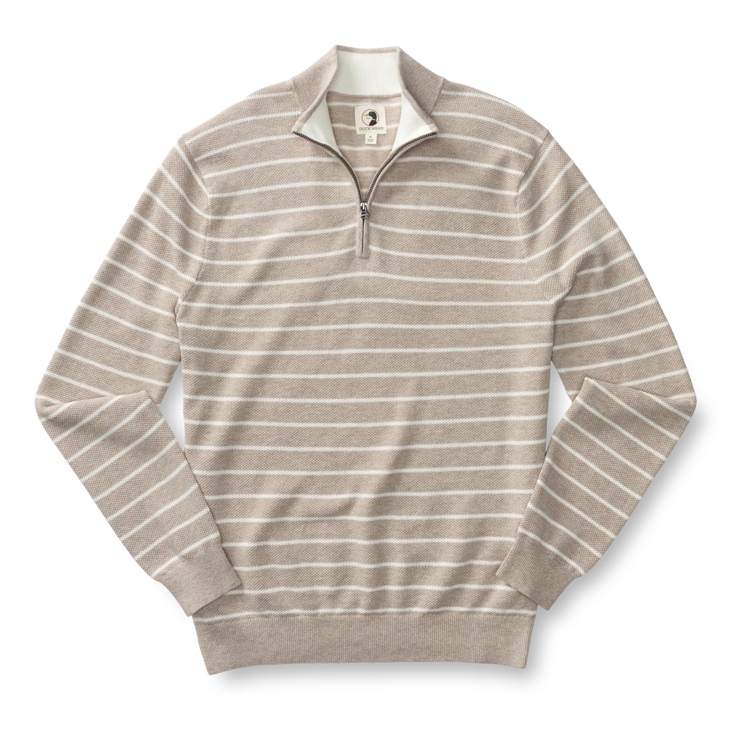 Colton Pique 1/4 Zip Sweater - Khaki Heather - Image 3