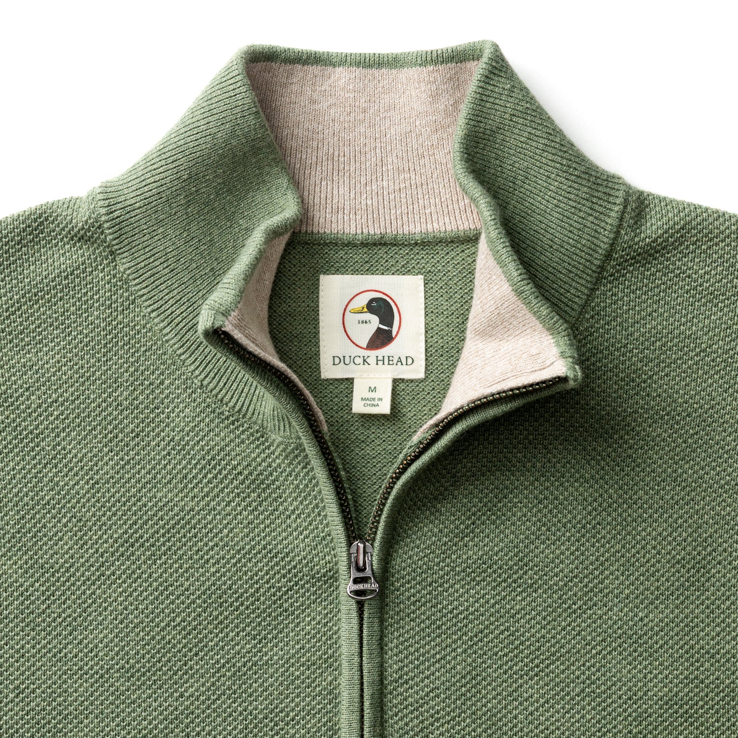 Colton Pique 1/4 Zip Sweater - Oil Green Heather - Image 3