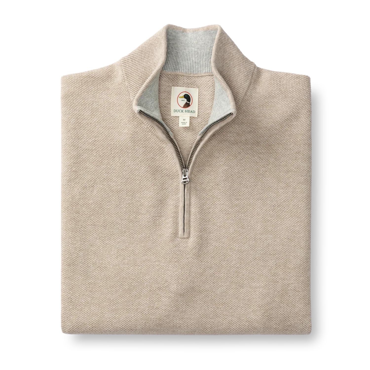 Colton Pique 1/4 Zip Sweater - Tan - Image 4