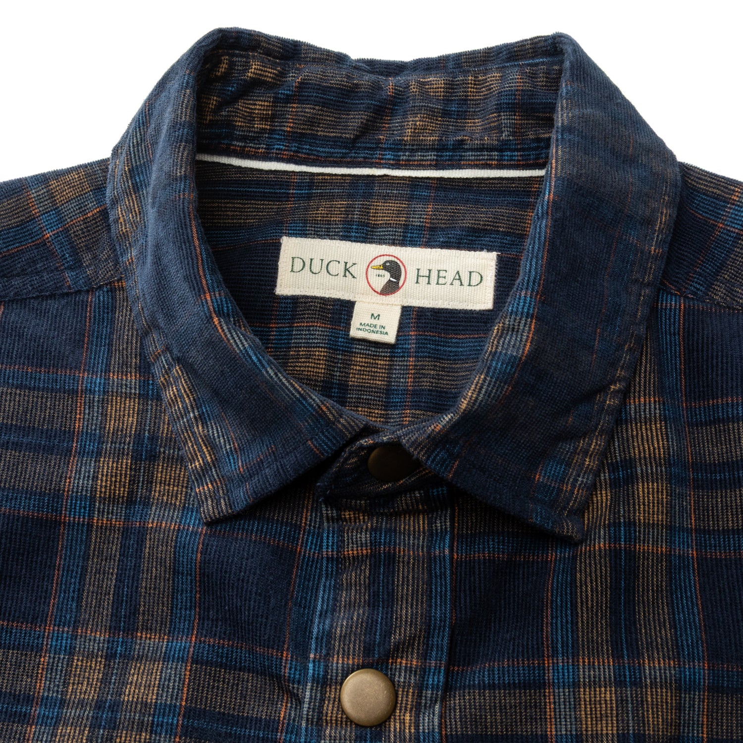 Corduroy Plaid Snap Shirt - Cavern Plaid - Maritime Blue - Image 3