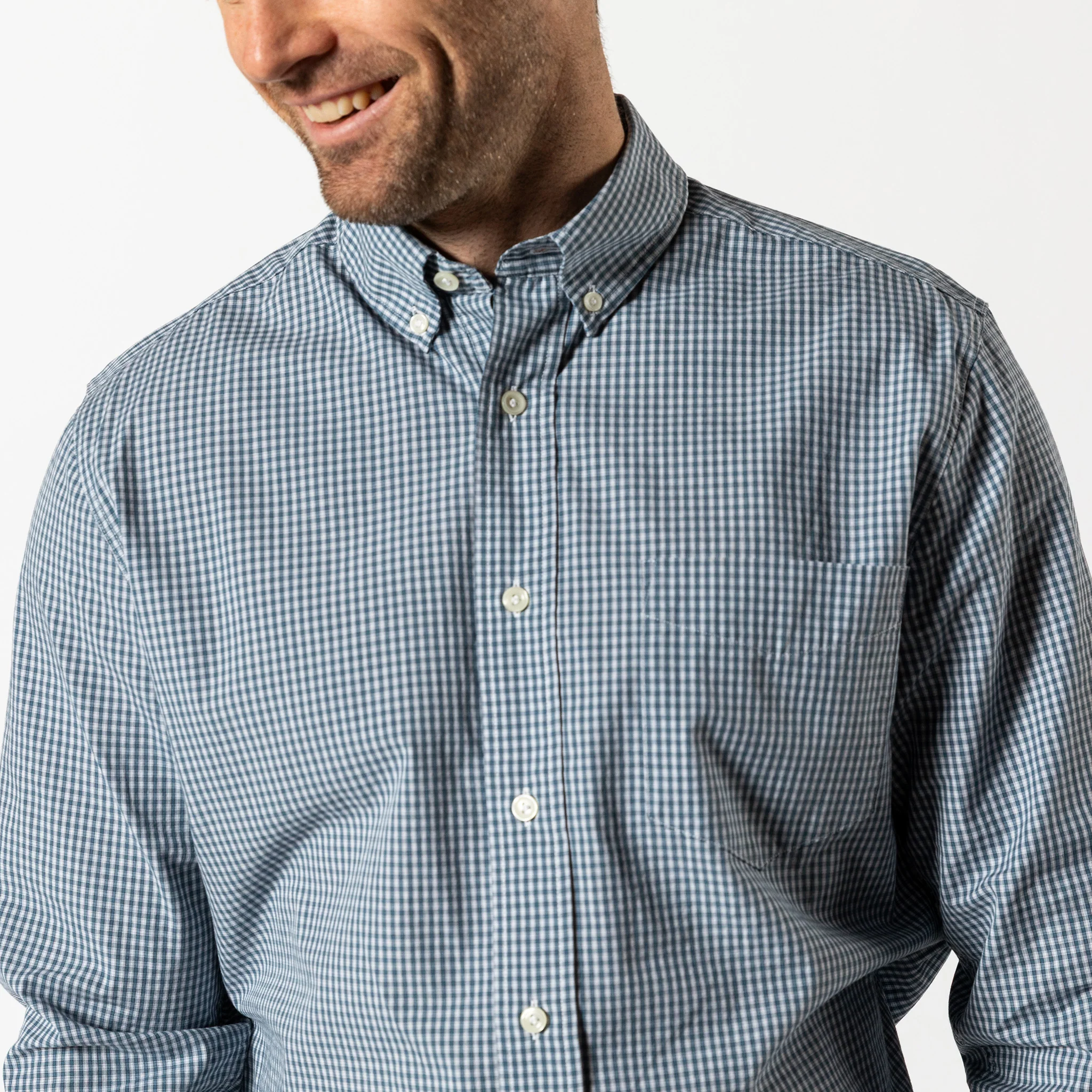 Cotton Cashmere Poplin Sport Shirt - Bolton Plaid - Image 2