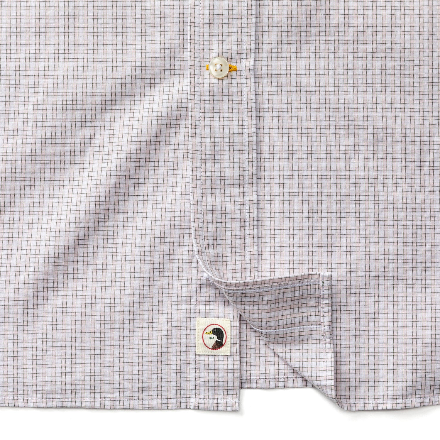 Cotton Cashmere Poplin Sport Shirt - Brook Plaid - Pale Pink - Image 4