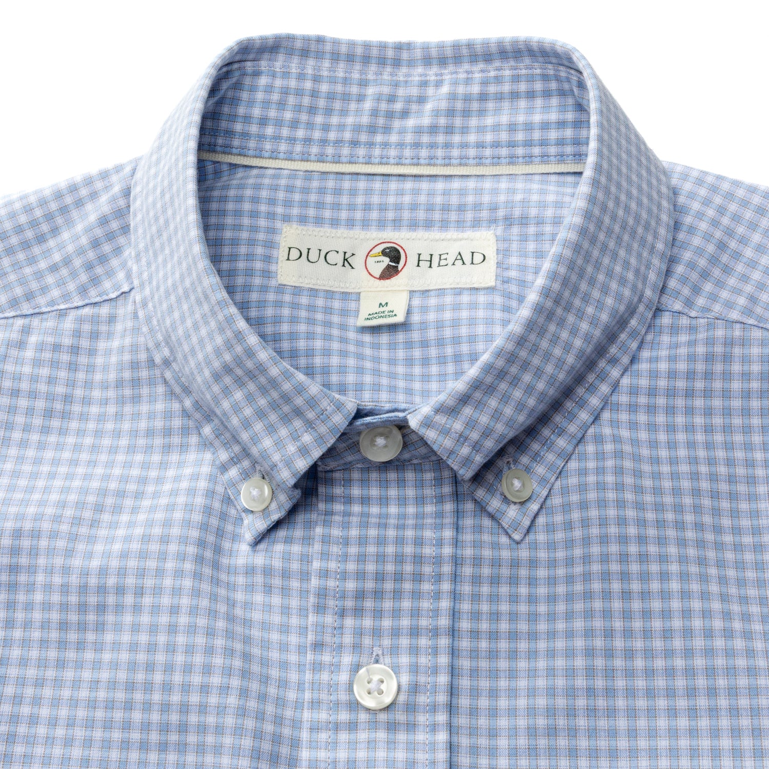 Cotton Cashmere Poplin Sport Shirt - Brook Plaid - Serenity Blue - Image 3
