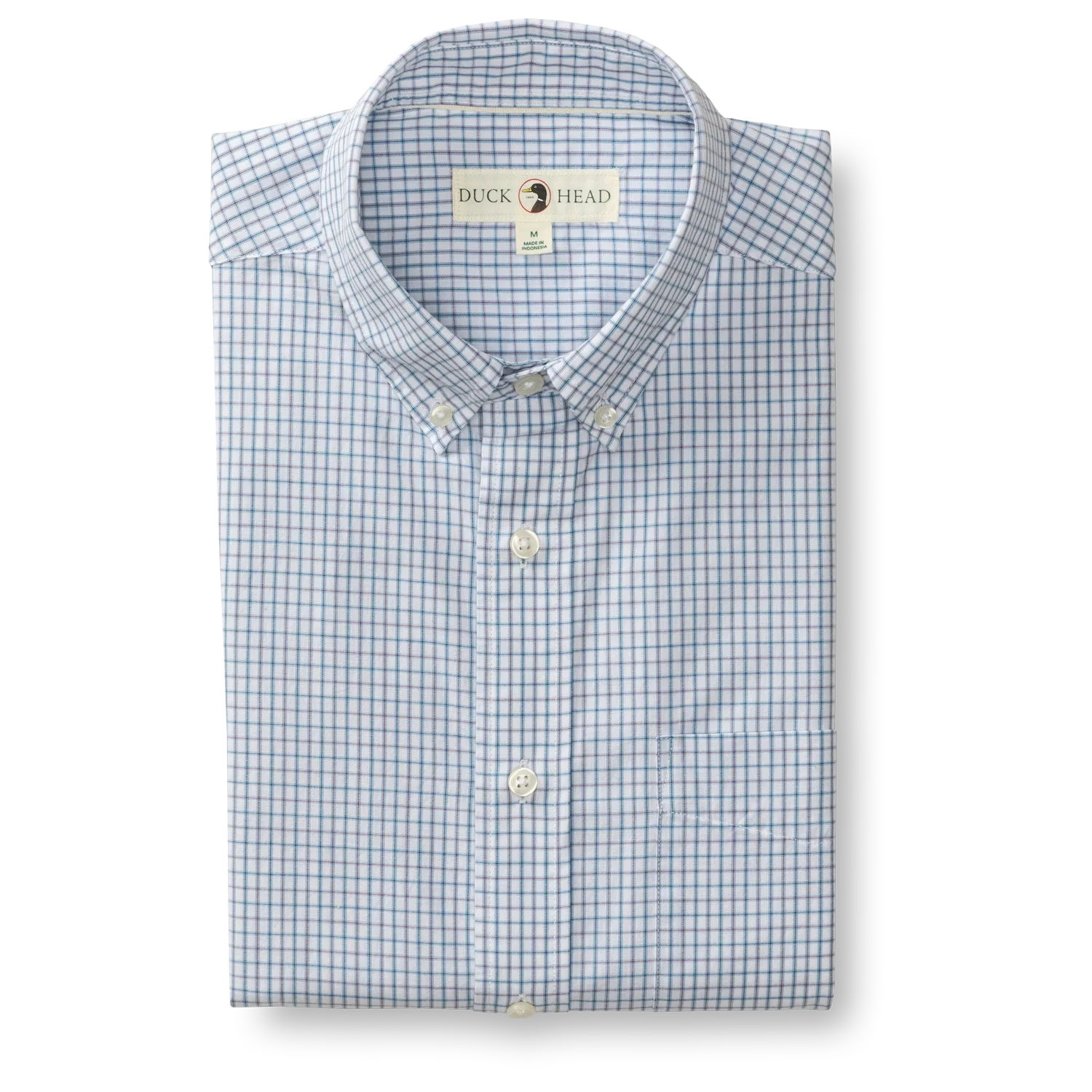 Cotton Cashmere Poplin Sport Shirt - Lewis Plaid - Glacier Blue - Image 2