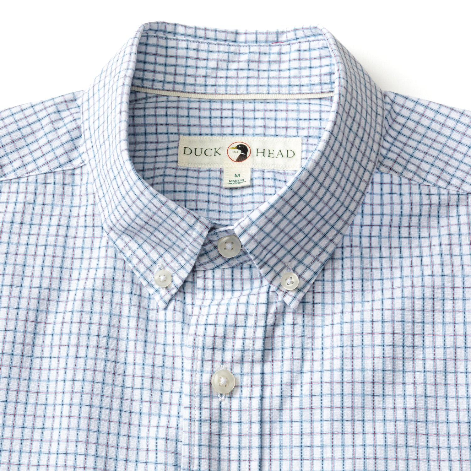 Cotton Cashmere Poplin Sport Shirt - Lewis Plaid - Glacier Blue - Image 3