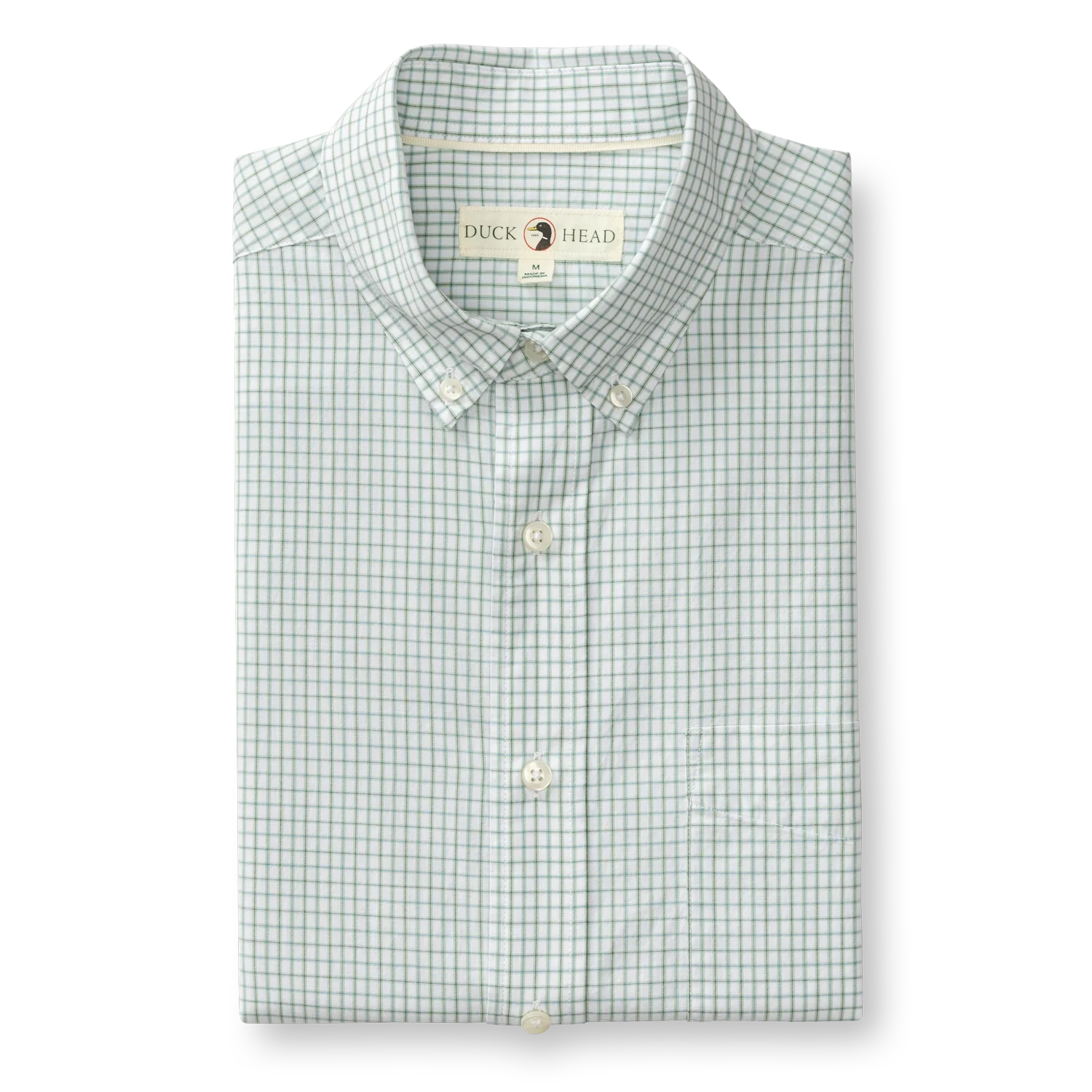 Cotton Cashmere Poplin Sport Shirt - Lewis Plaid - Sage Green - Image 3