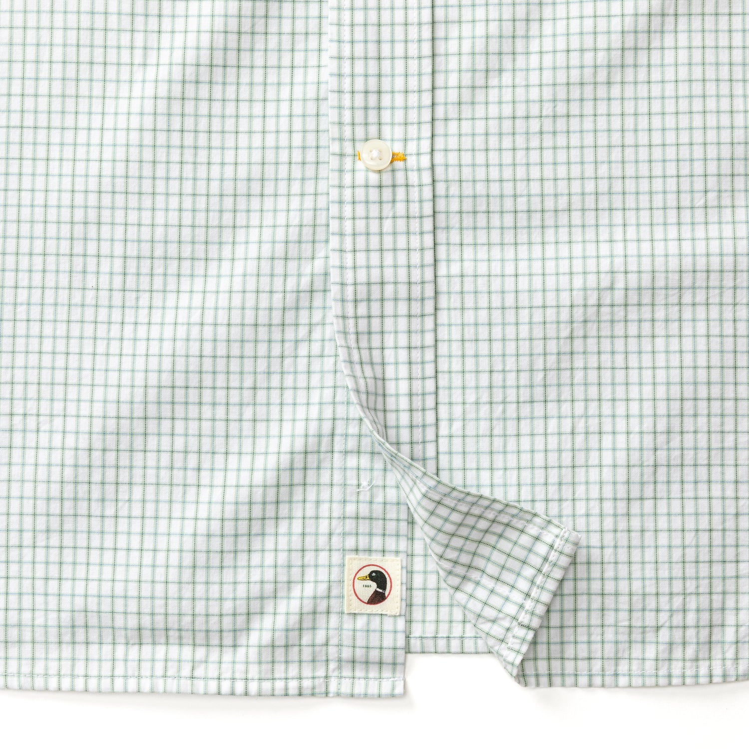 Cotton Cashmere Poplin Sport Shirt - Lewis Plaid - Sage Green - Image 5