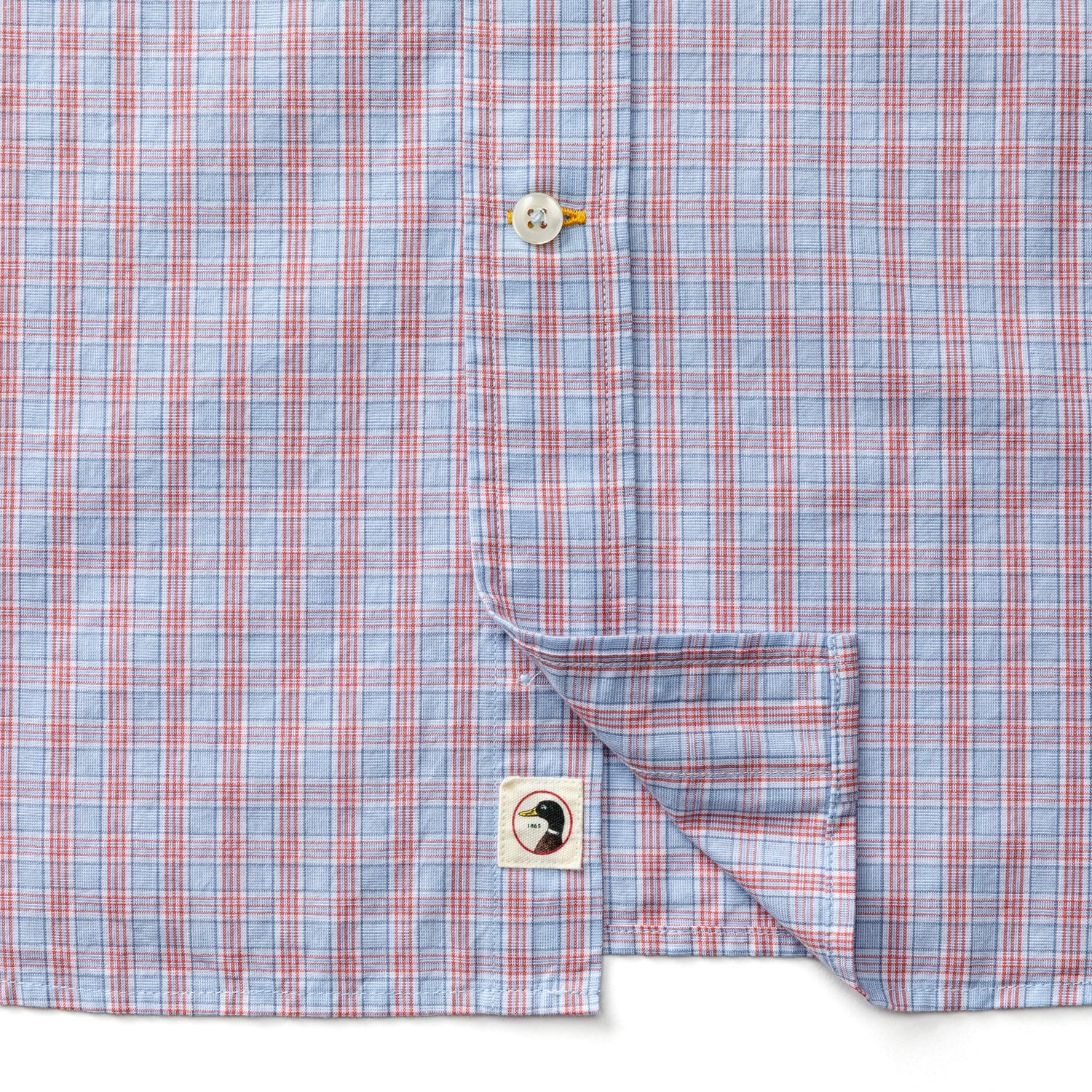 Cotton Cashmere Poplin Sport Shirt - Mattox Plaid - Serenity Blue - Image 5