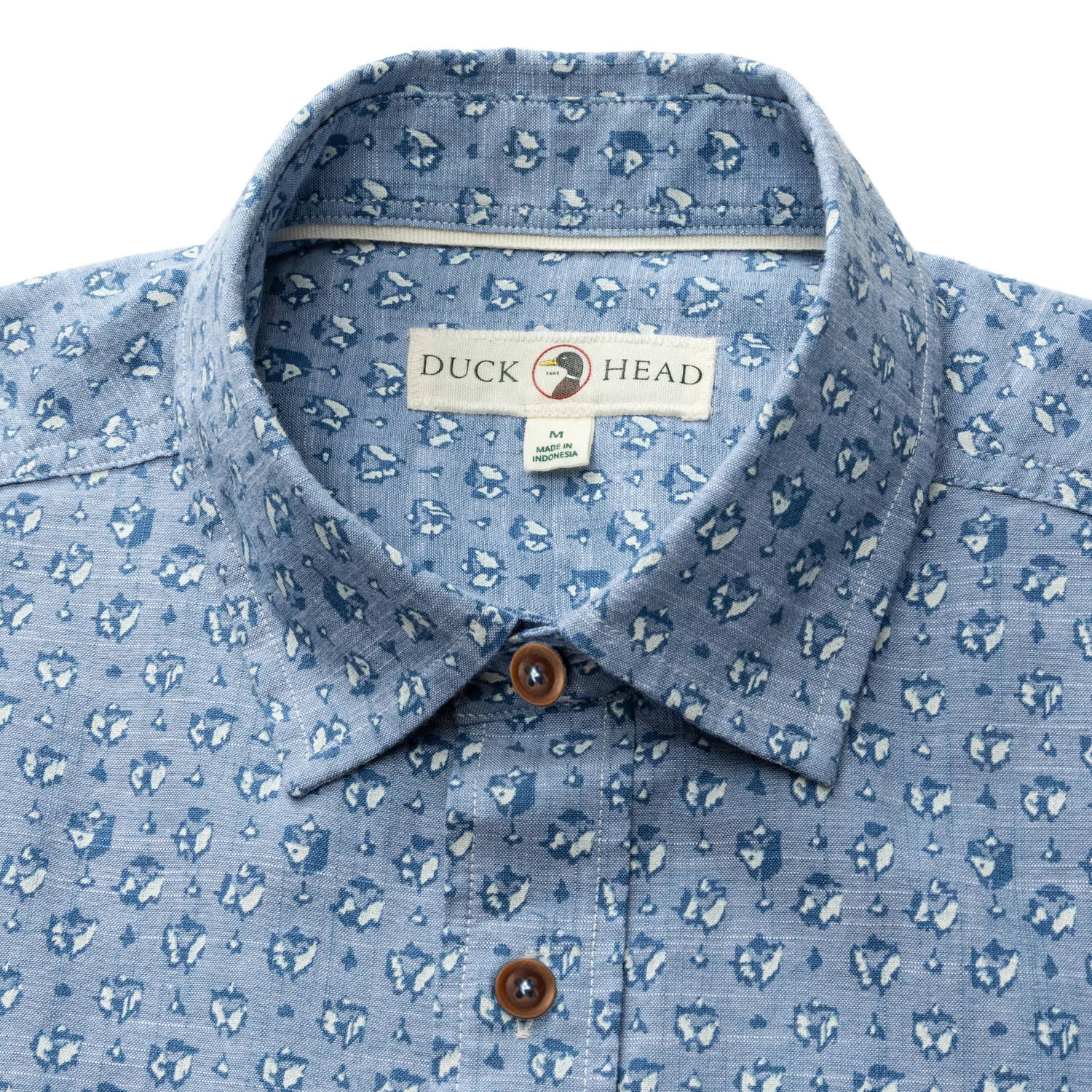 Cotton Chambray Sport Shirt - Bellmont Print - Blue Horizon - Image 4