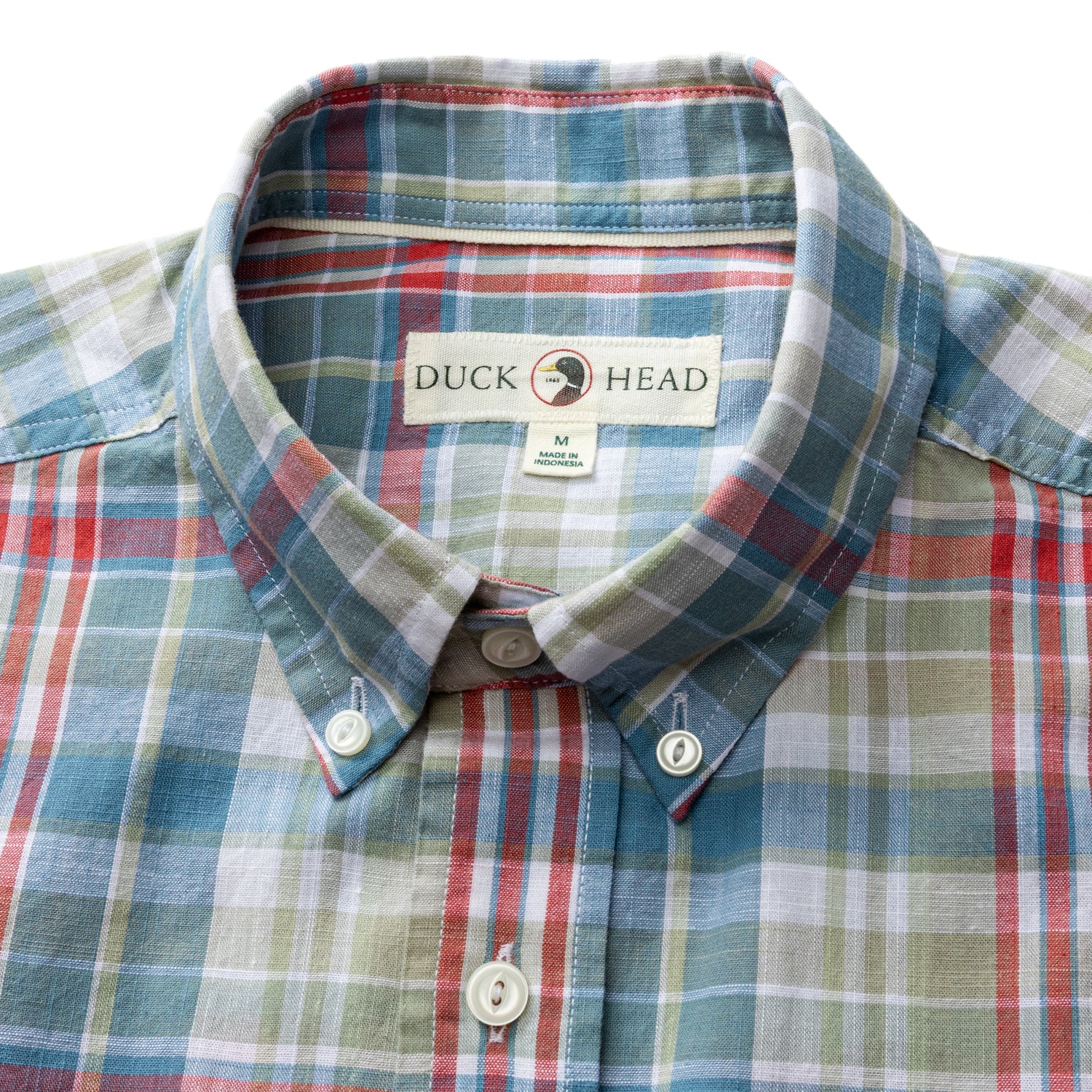 Cotton Chambray Sport Shirt - Thorne Plaid - Sunwashed Blue - Image 3