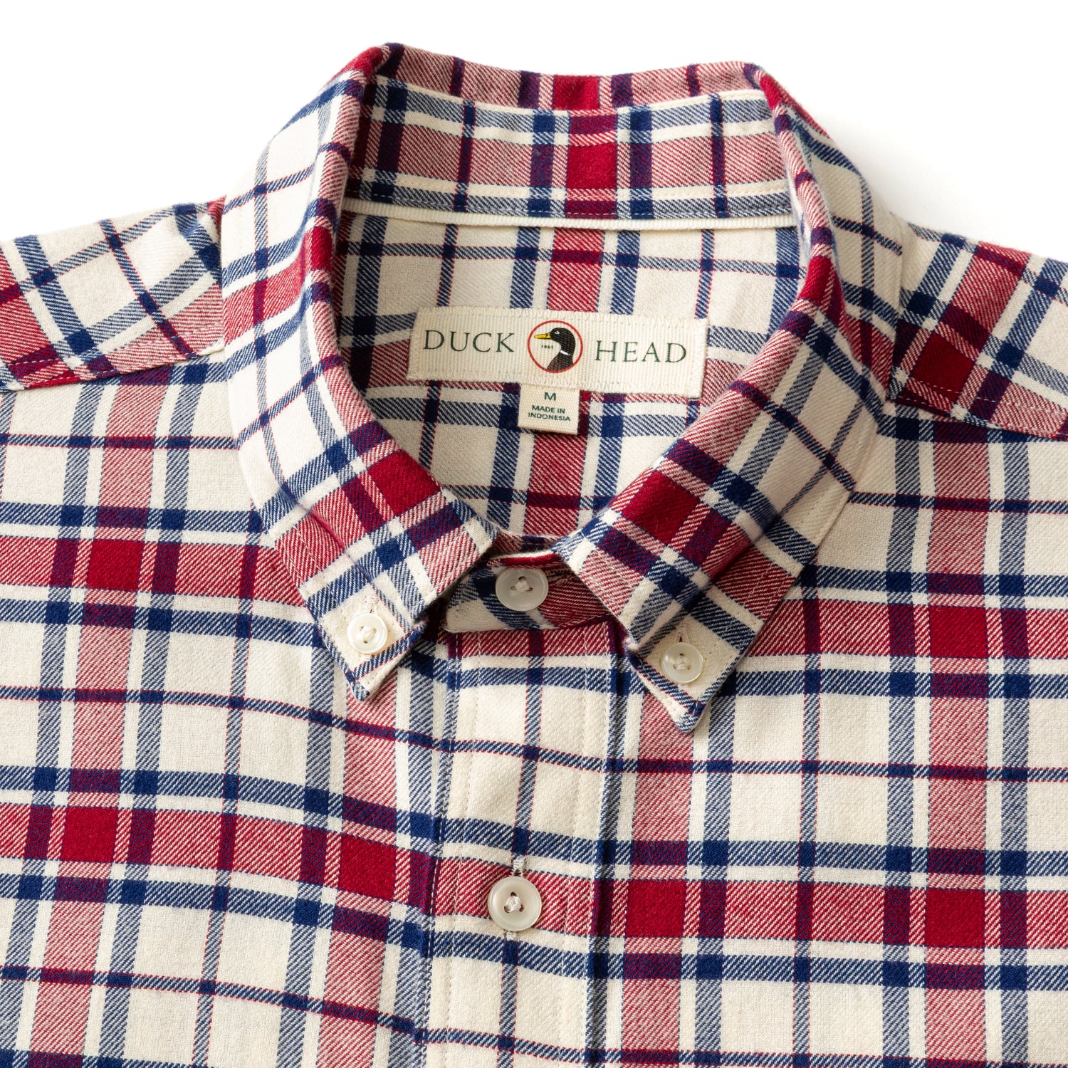 Cotton Flannel Sport Shirt - Bradner Plaid - Rio Red - Image 4