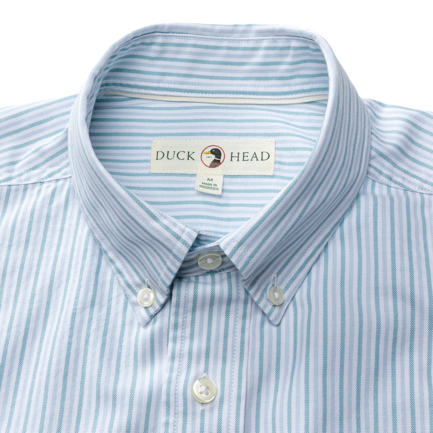 Cotton Oxford Sport Shirt - Collins Stripe - Lake Blue - Image 4