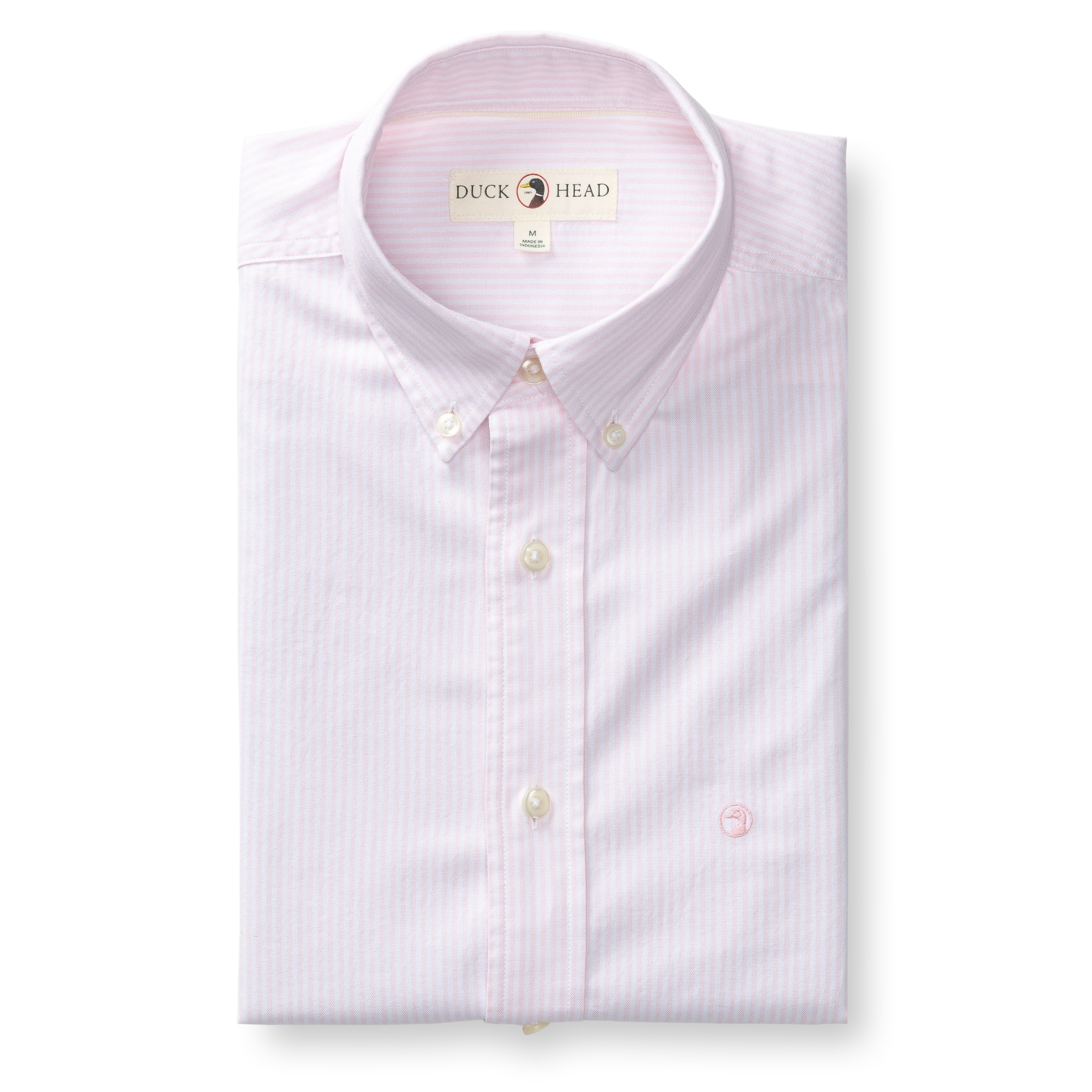 Cotton Oxford Sport Shirt - Collins Stripe - Pale Pink - Image 2