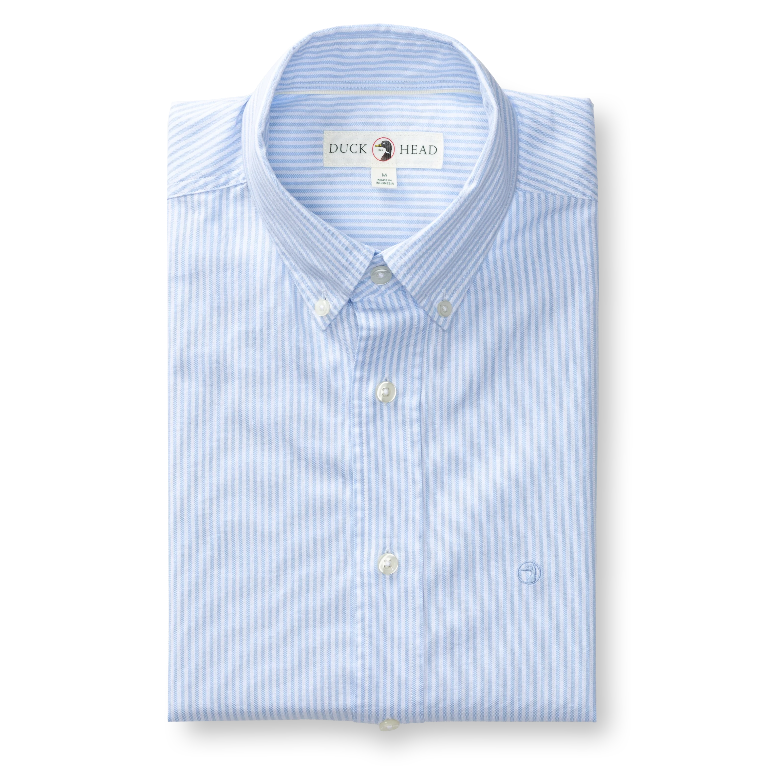 Cotton Oxford Sport Shirt - Collins Stripe - Serenity Blue - Image 2