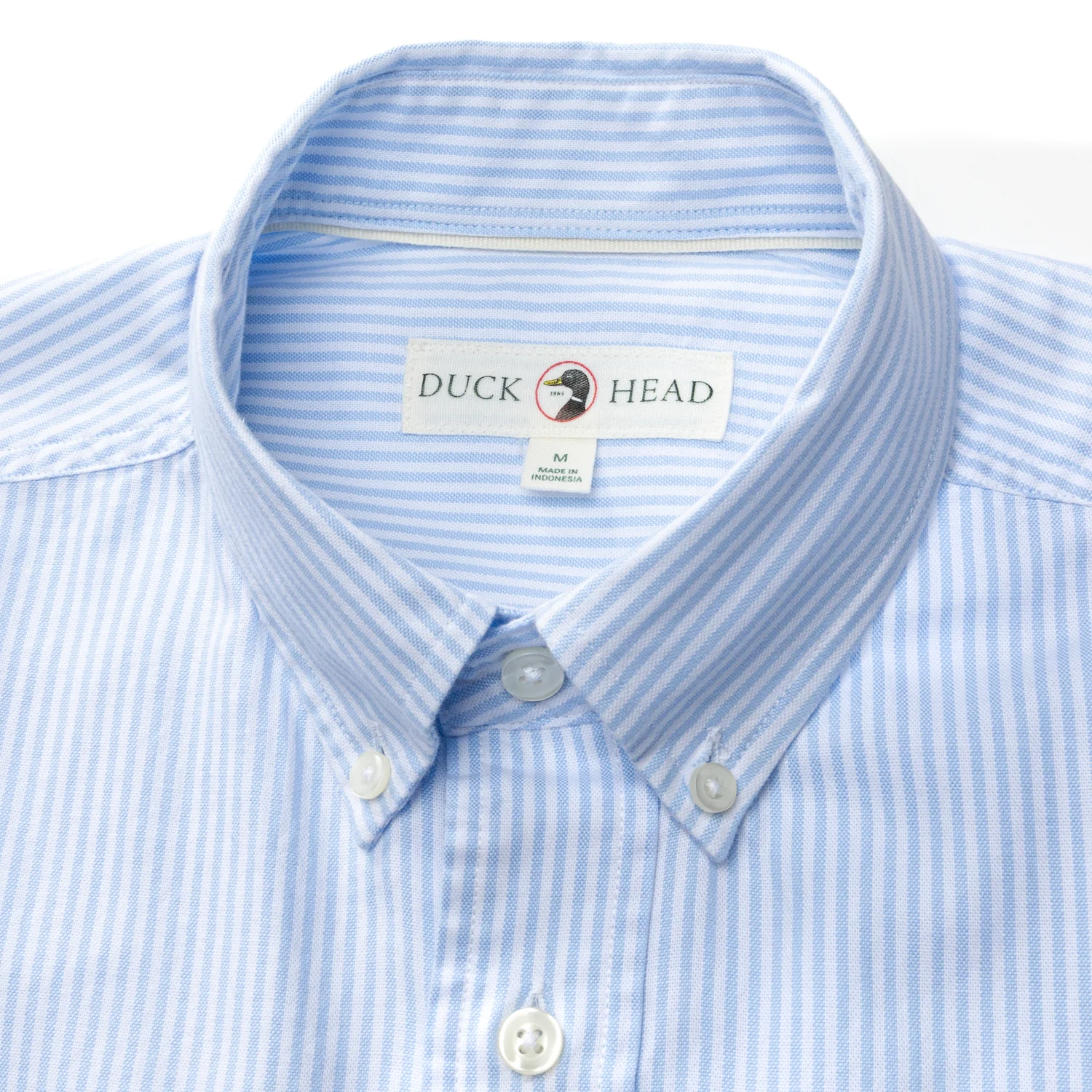 Cotton Oxford Sport Shirt - Collins Stripe - Serenity Blue - Image 3