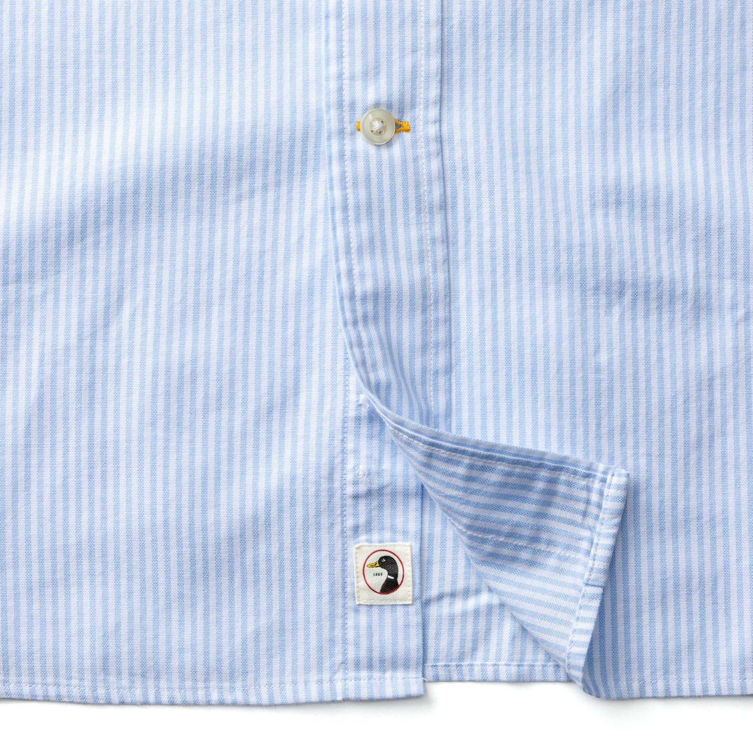 Cotton Oxford Sport Shirt - Collins Stripe - Serenity Blue - Image 4