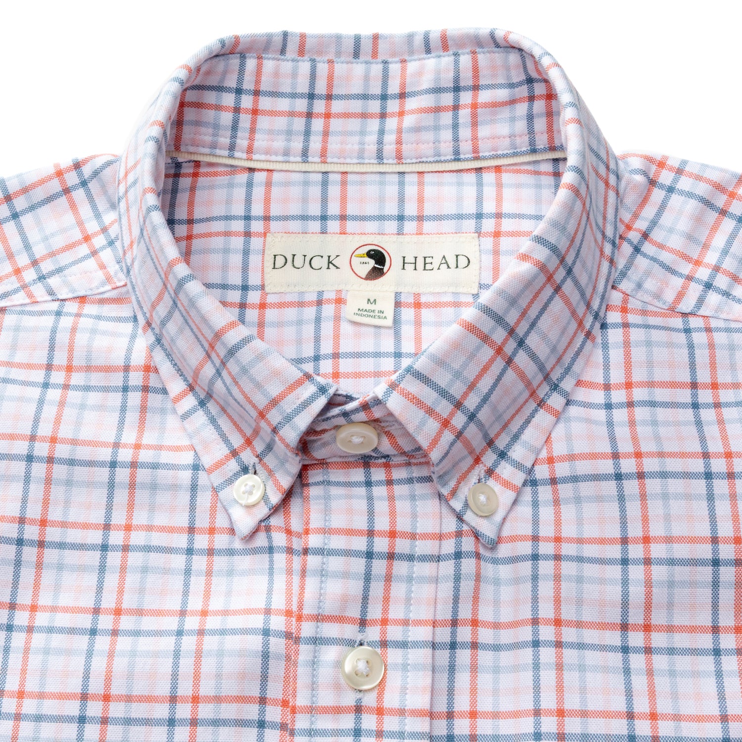 Cotton Oxford Sport Shirt - Cooke Plaid - Coral - Image 3