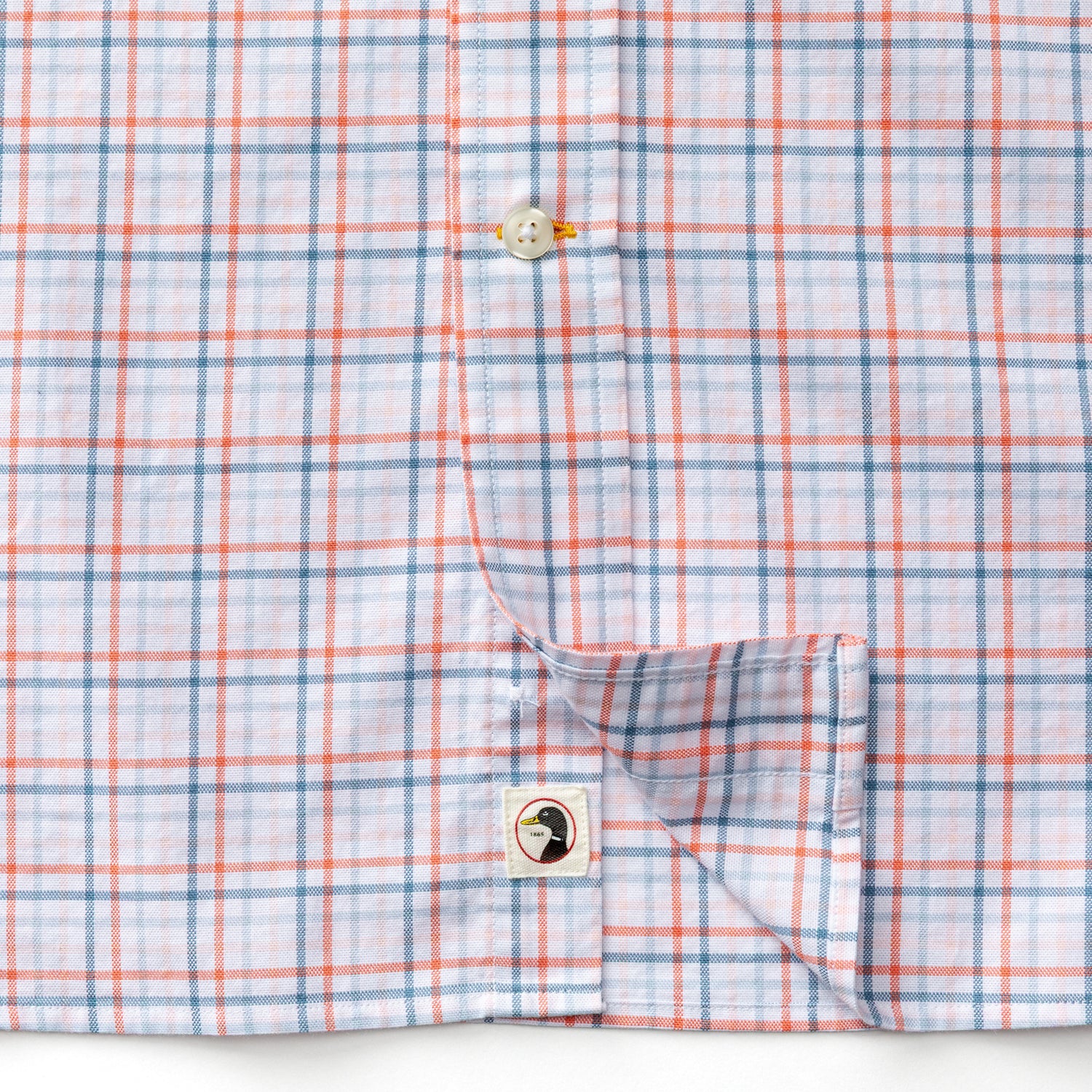 Cotton Oxford Sport Shirt - Cooke Plaid - Coral - Image 4