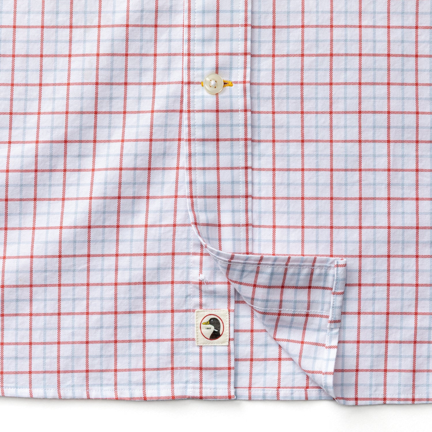 Cotton Oxford Sport Shirt - Kline Plaid - Rosewood - Image 5