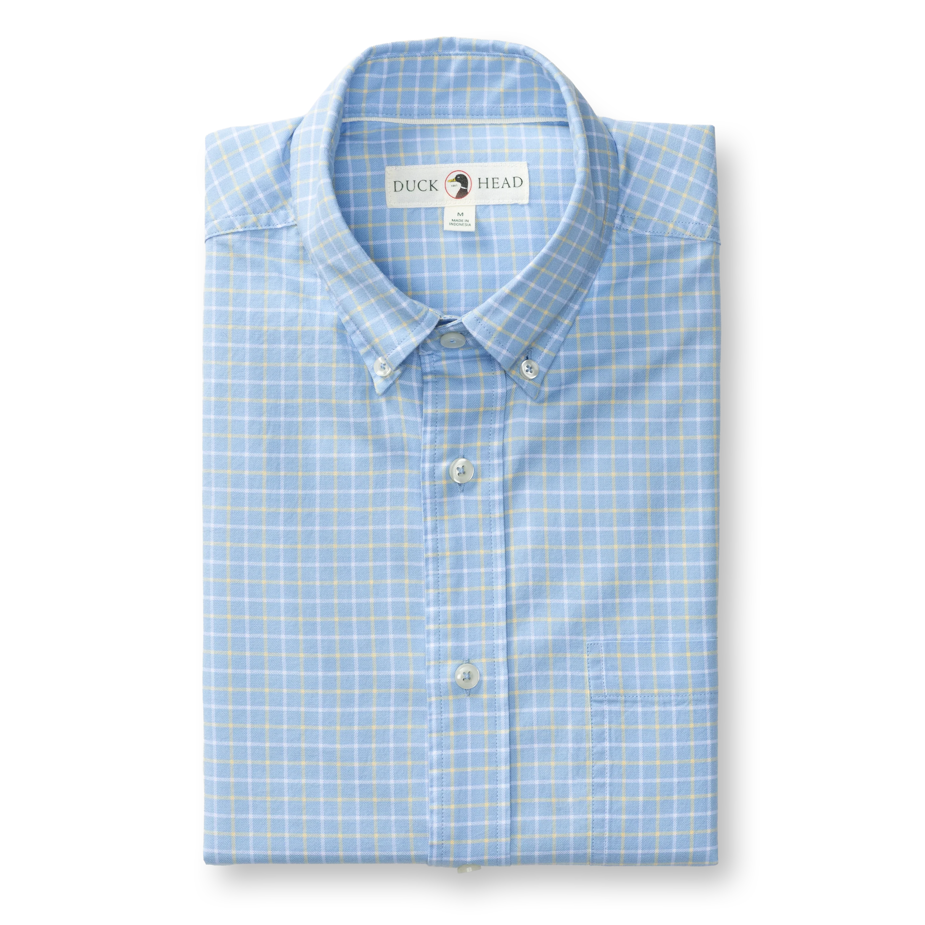 Cotton Oxford Sport Shirt - Kline Plaid - Serenity Blue - Image 3