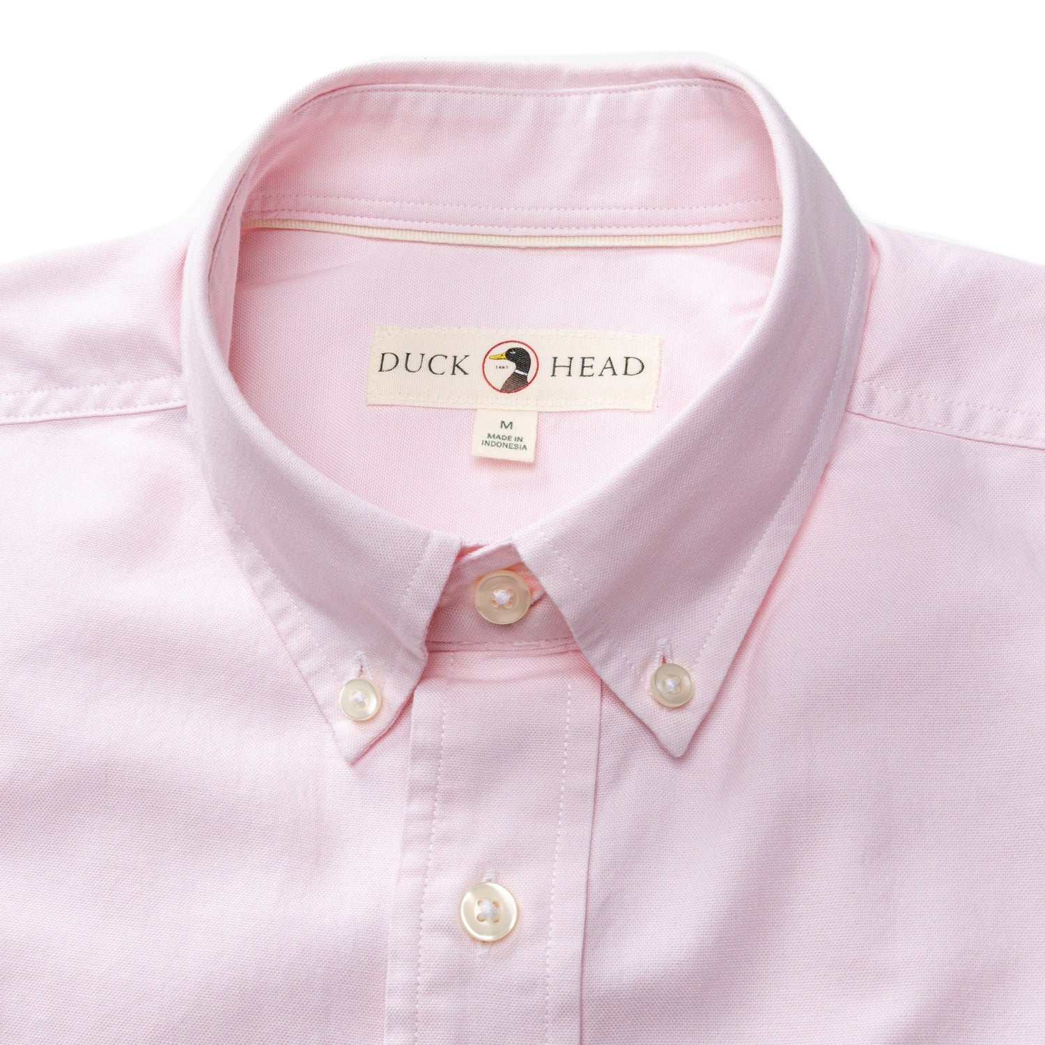Cotton Oxford Sport Shirt - Morris Solid - Pale Pink - Image 3