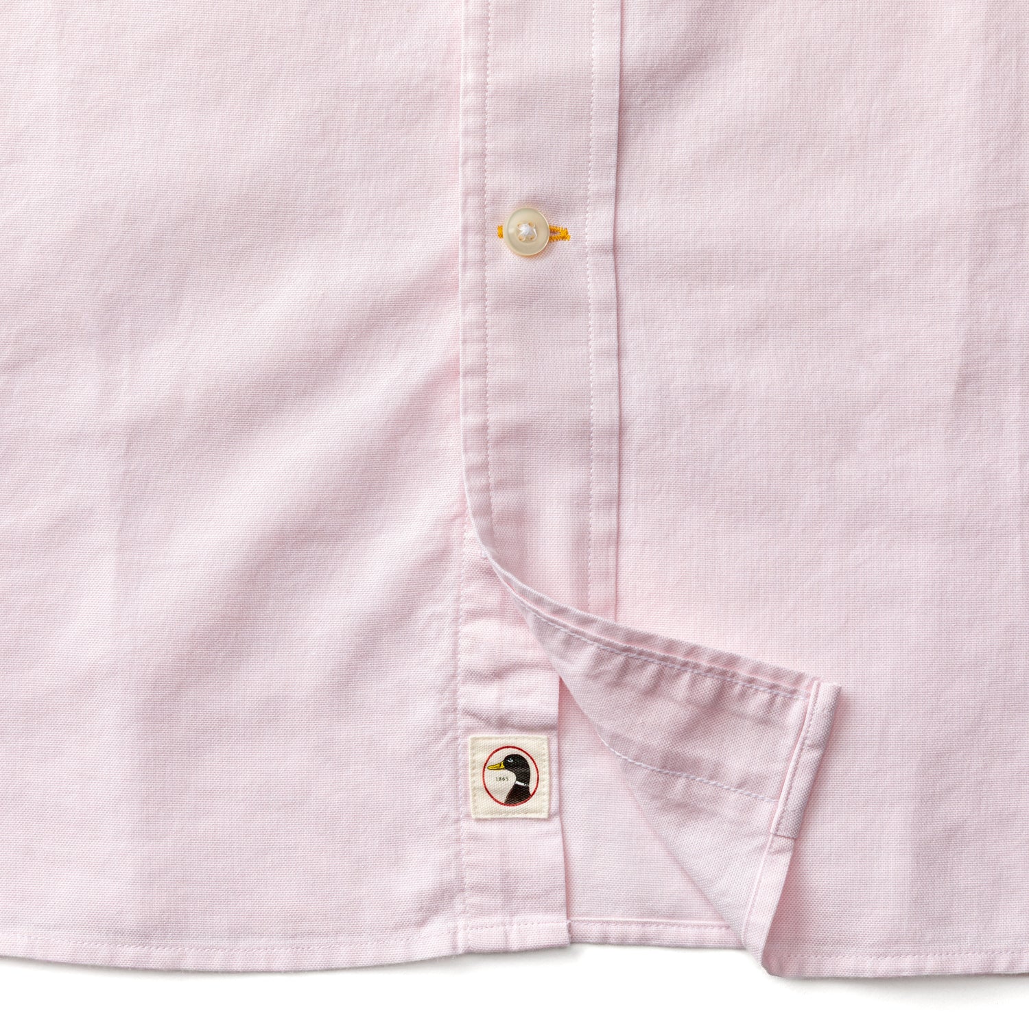 Cotton Oxford Sport Shirt - Morris Solid - Pale Pink - Image 4