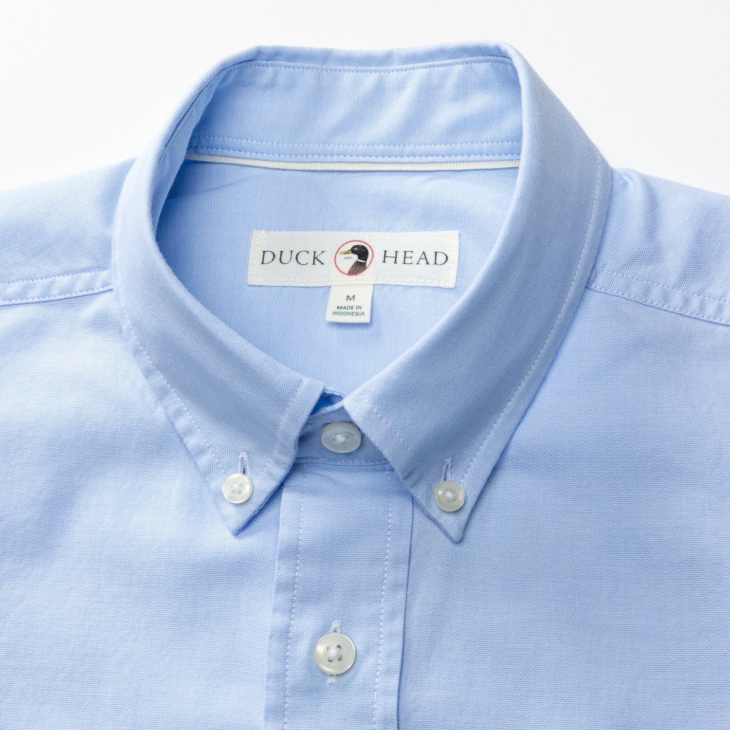 Cotton Oxford Sport Shirt - Morris Solid - Serenity Blue - Image 3