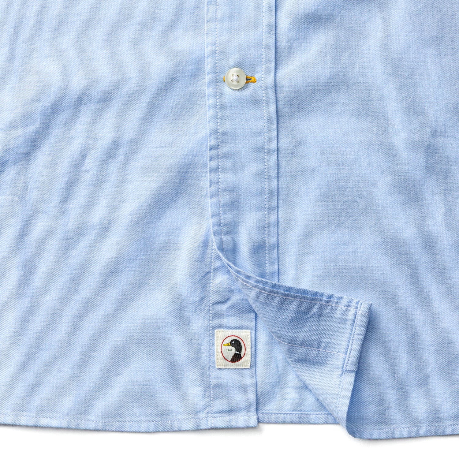 Cotton Oxford Sport Shirt - Morris Solid - Serenity Blue - Image 4